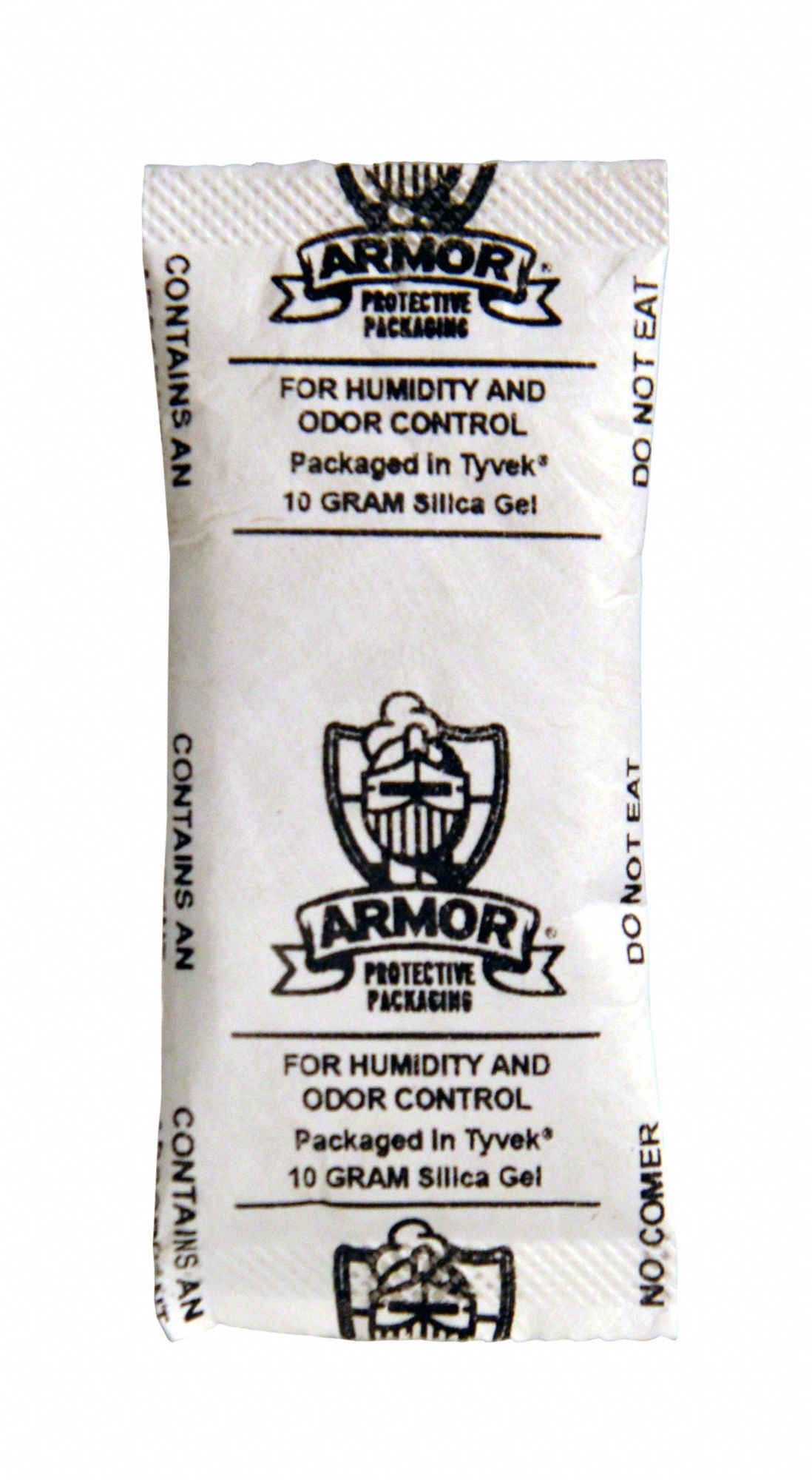 Desiccant: 1 1/2 in Wd, 3 1/4 in Lg, 0.3 cu ft Area Protected, 10 g Desiccant Bag Size, 1, 500 PK