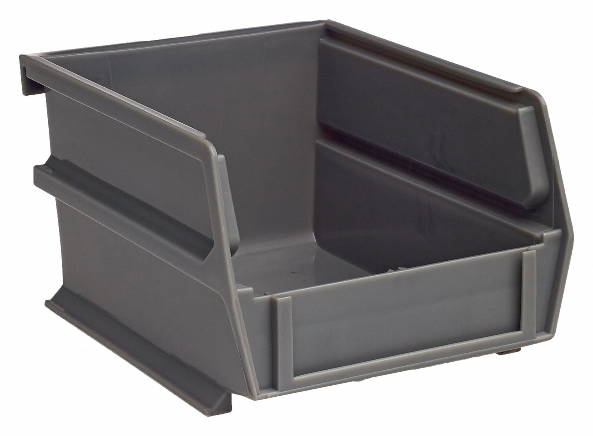 Stacking/Hanging/Interlocking Bins: 4 1/8 in x 5 3/8 in x 3 in, Gray, 3-210GR, 24 PK