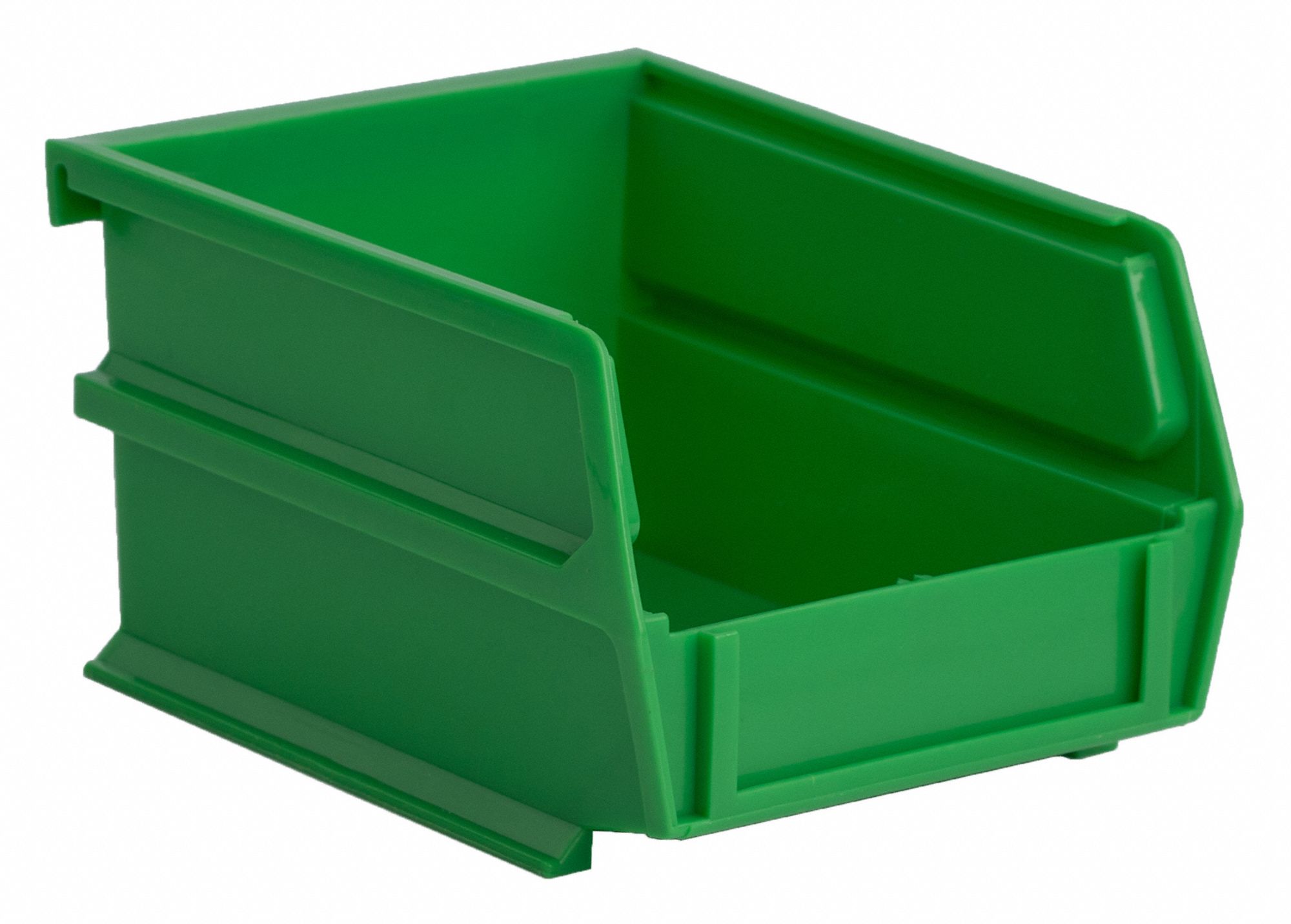 Stacking/Hanging/Interlocking Bins: 4 1/8 in x 5 3/8 in x 3 in, Green, 24 PK