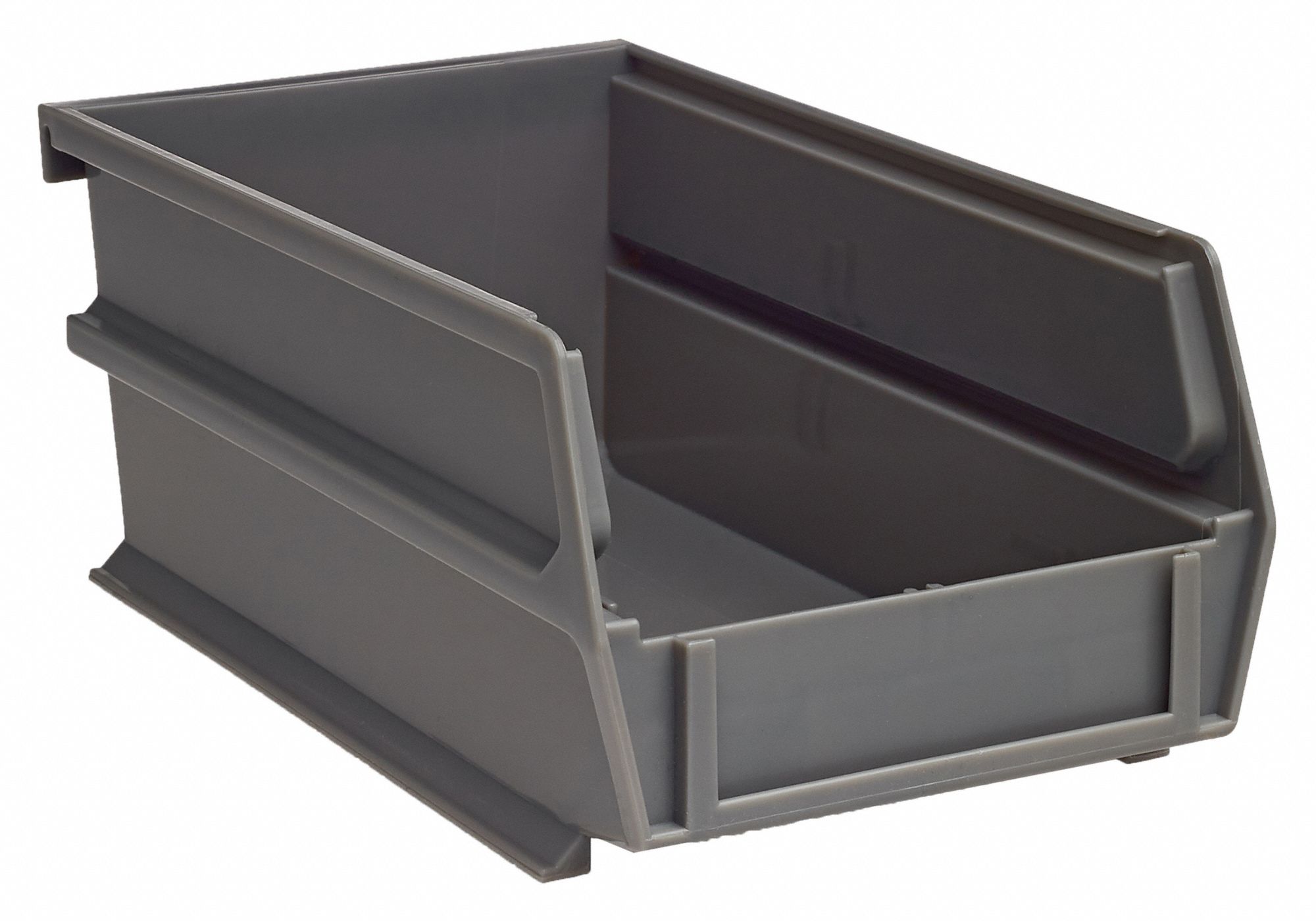 Stacking/Hanging/Interlocking Bins: 4 1/8 in x 7 3/8 in x 3 in, Gray, 3-220GR, 24 PK