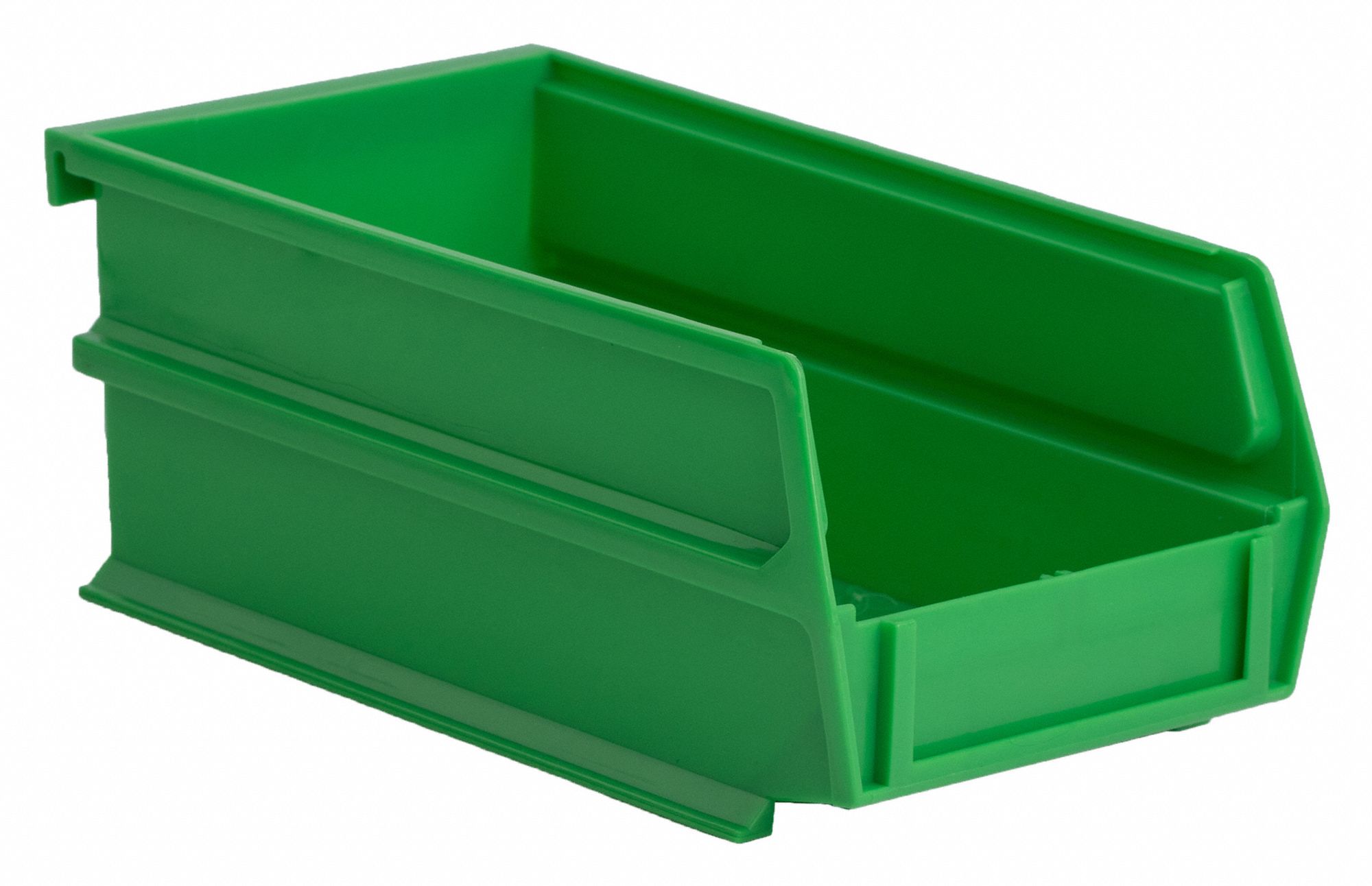 Stacking/Hanging/Interlocking Bins: 4 1/8 in x 7 3/8 in x 3 in, Green, 24 PK