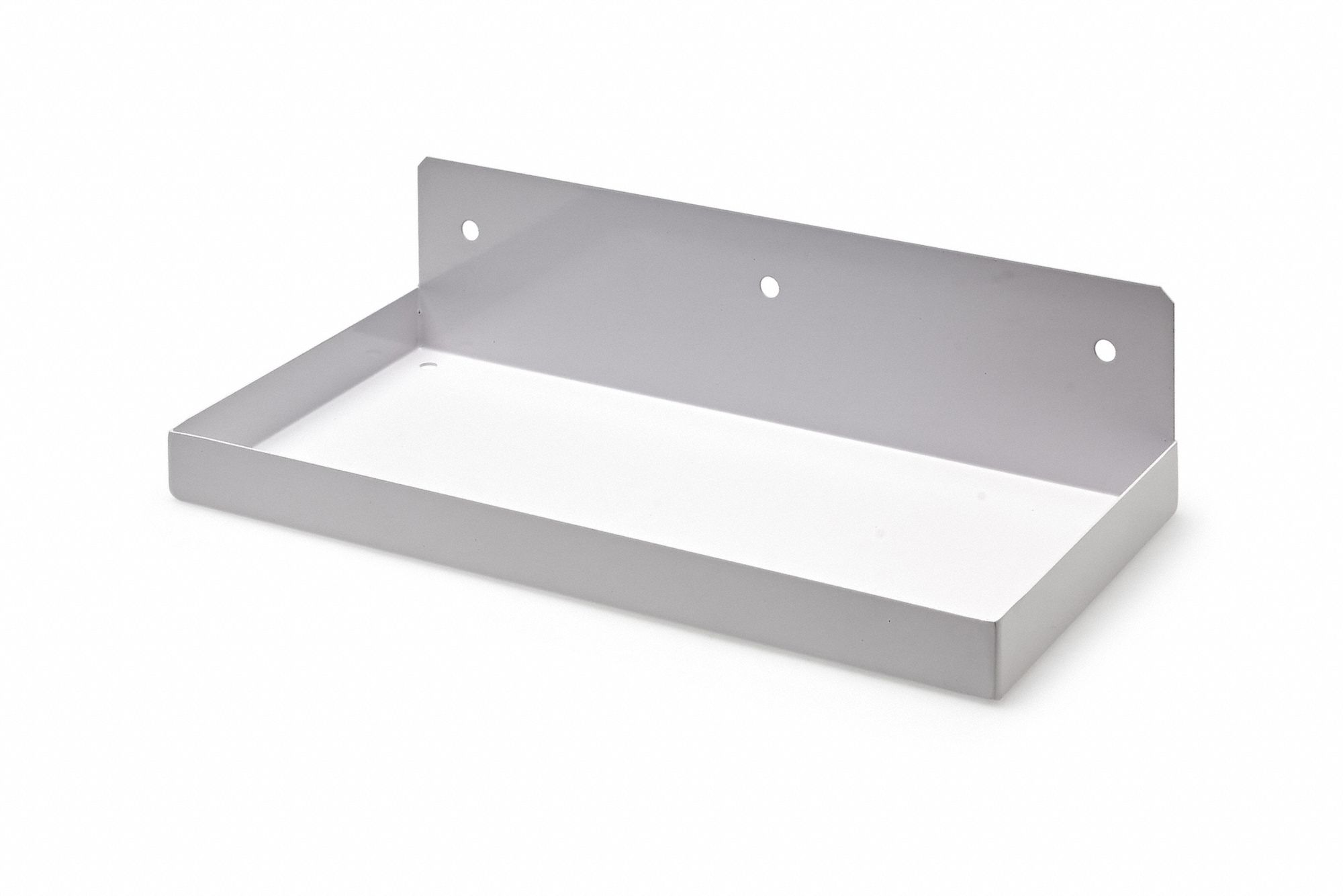 Pegboard Shelf, 12 lb, 6" D, 3"H, 12"W, White