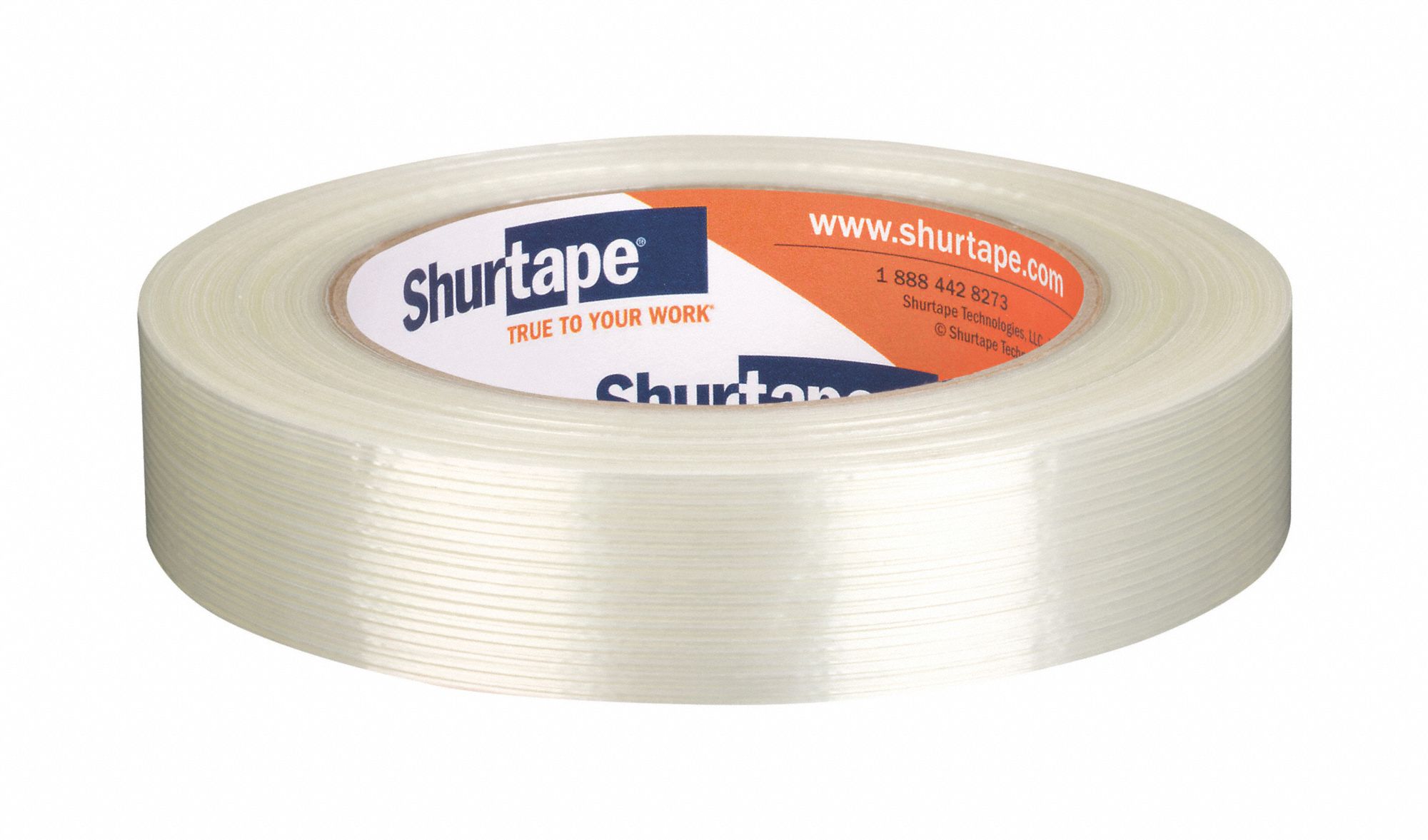 Polypropylene, 1 in x 180 ft, Filament Tape 788WC8GS 521 CLR 24mm