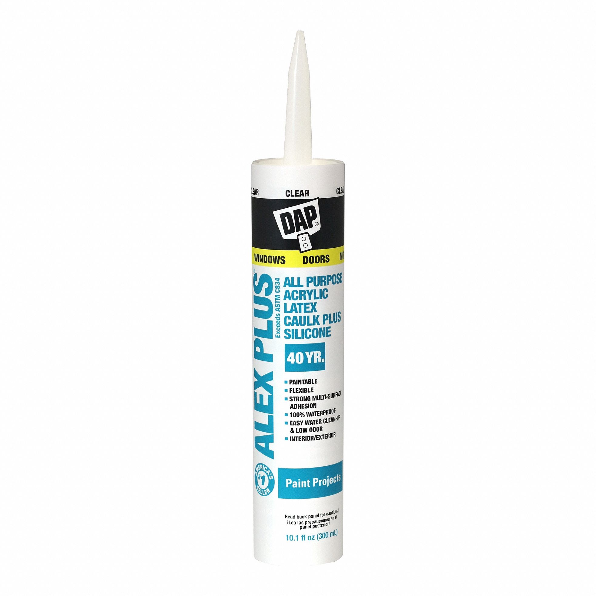 DAP, Alex Plus, Clear, Silicone Caulk - 788WG0|7079818156 - Grainger