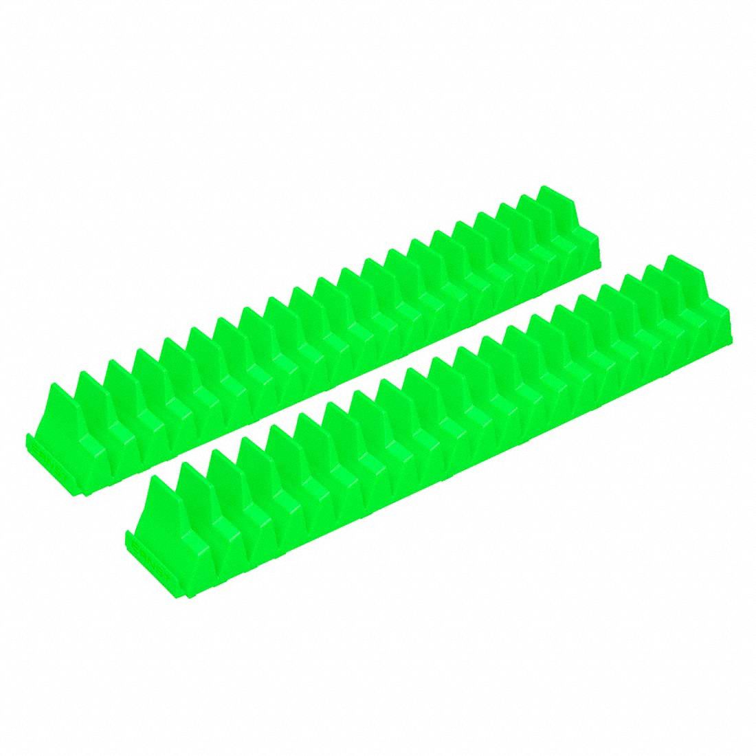 ERNST MANUFACTURING Modular Wrench Organizer for Drawer: Green, 2 1/4 in Overall Wd, Wrenches (MPN 5416). Key specifications — attr1125346: ERNST MANUFACTURING; attr1125347: Green; attr1136588: Wrenches.