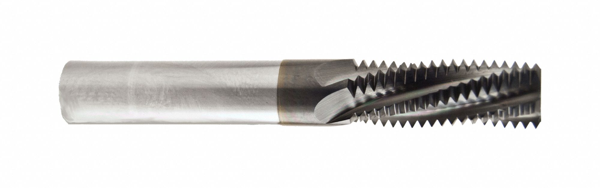 Thread Mill: Carbide, TiAlN, 3 Flute, M5x0.8 Thread Size, 0.1200 in Cutter Dia