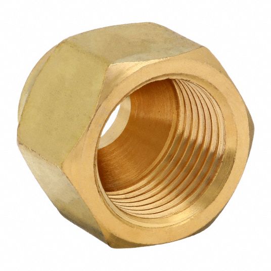 Brass Flare Fittings: For 1/2 in Tube OD, 7/8 in Overall Lg