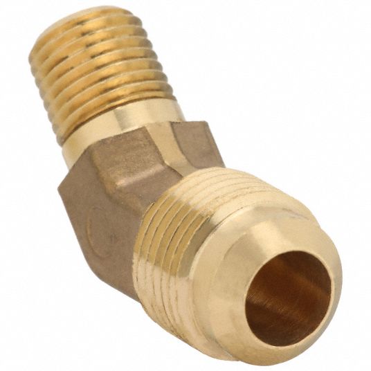 For 3/4 in Tube OD, 1/2 in Pipe Size, Brass Flare Fittings - 791AD8