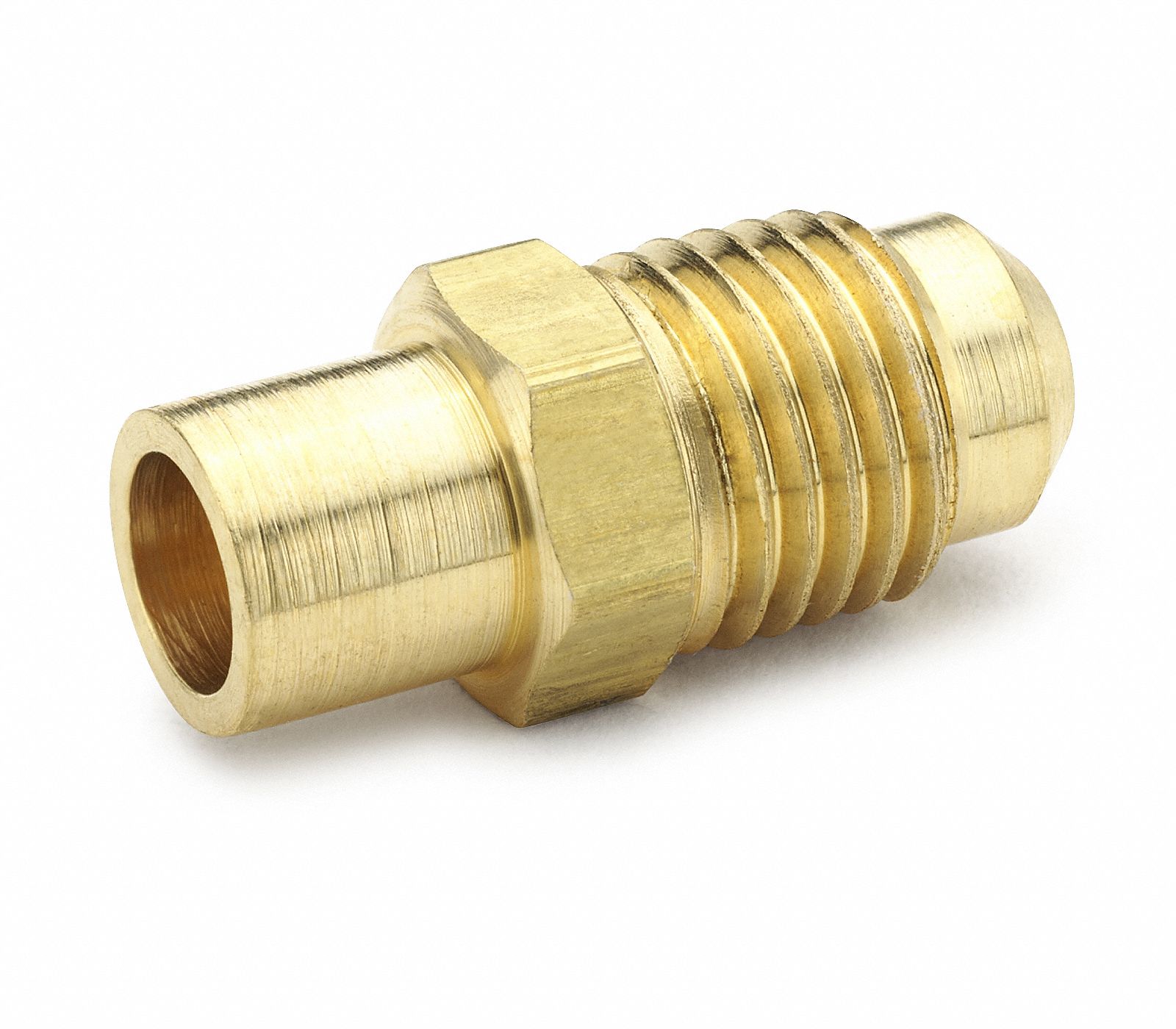 For 3/8 in x 1/2 in Tube OD, Flared x Solder, Brass Flare Fittings