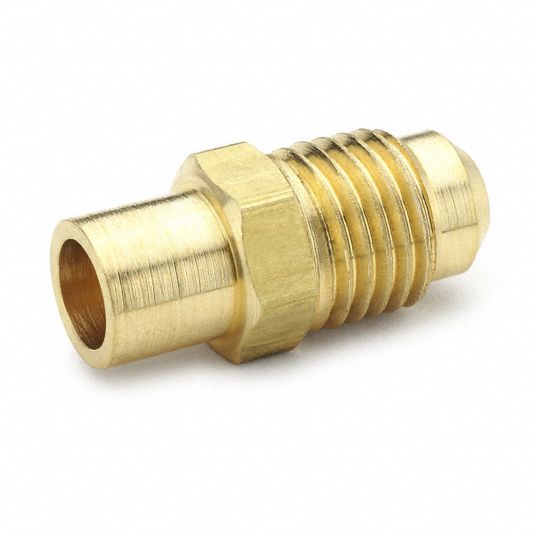For 3/8 in x 1/2 in Tube OD, Flared x Solder, Brass Flare Fittings -  791AE5
