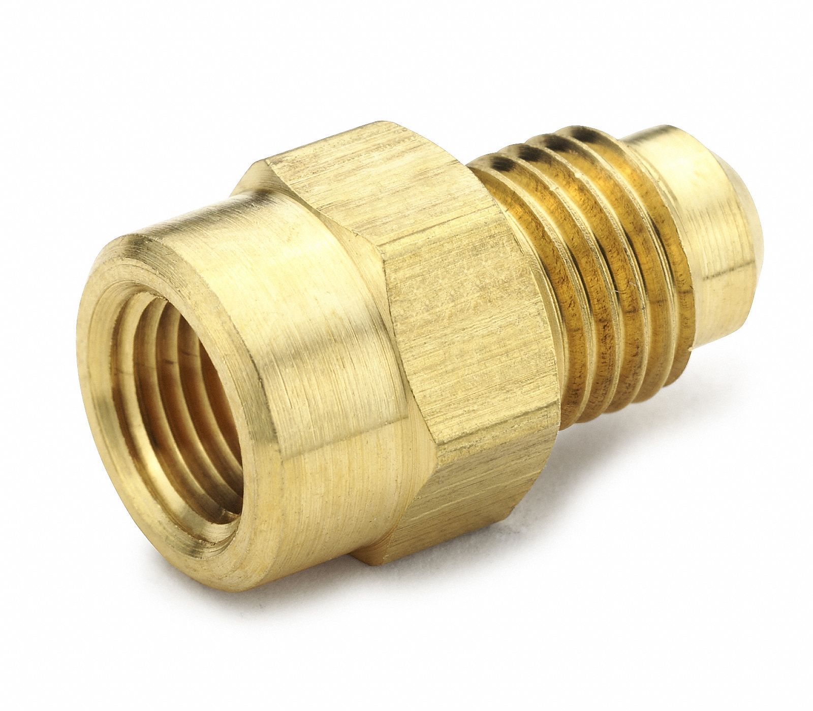 PARKER Brass Flare Fittings For 5/8 in Tube OD, 3/8 in Pipe Size