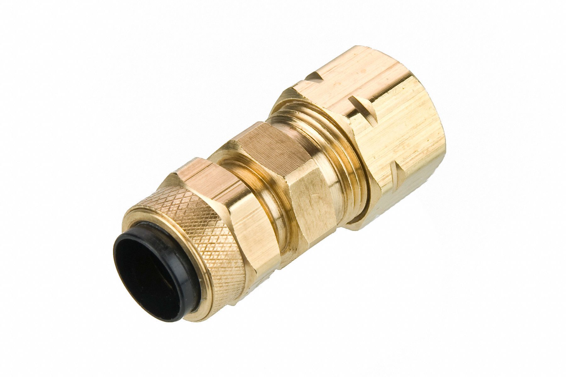 Compression Fitting Union: 1/4 in OD x 1/4 in OD Fitting Size, Compression x Compression