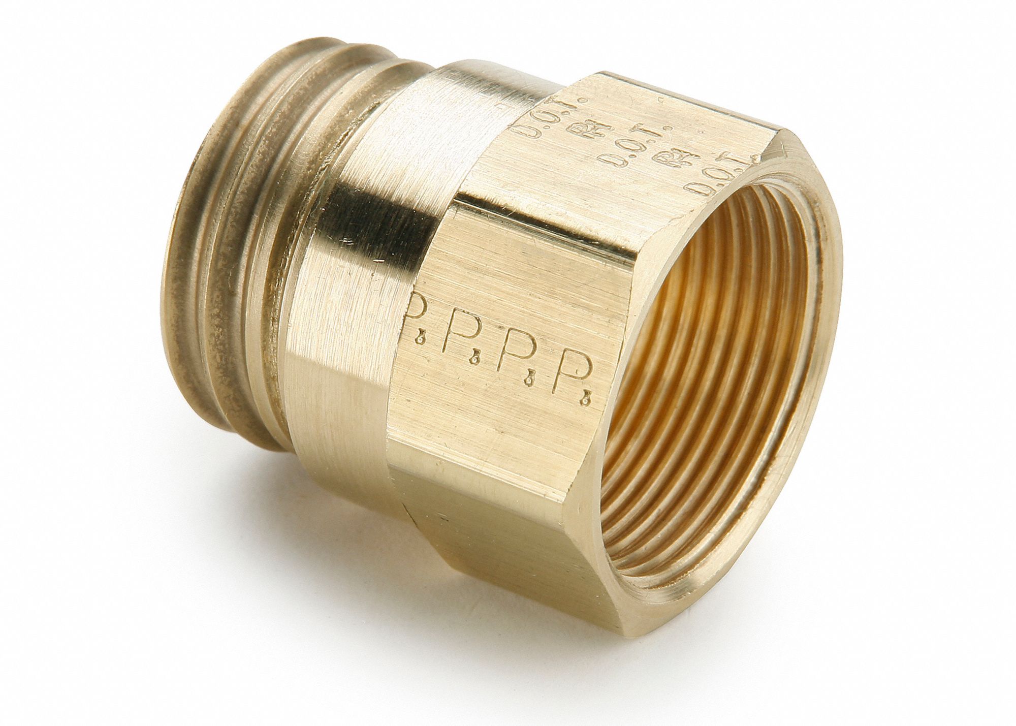 PARKER Compression Nut Brass, For 1/2 in Tube OD, Compression, 1 3/32