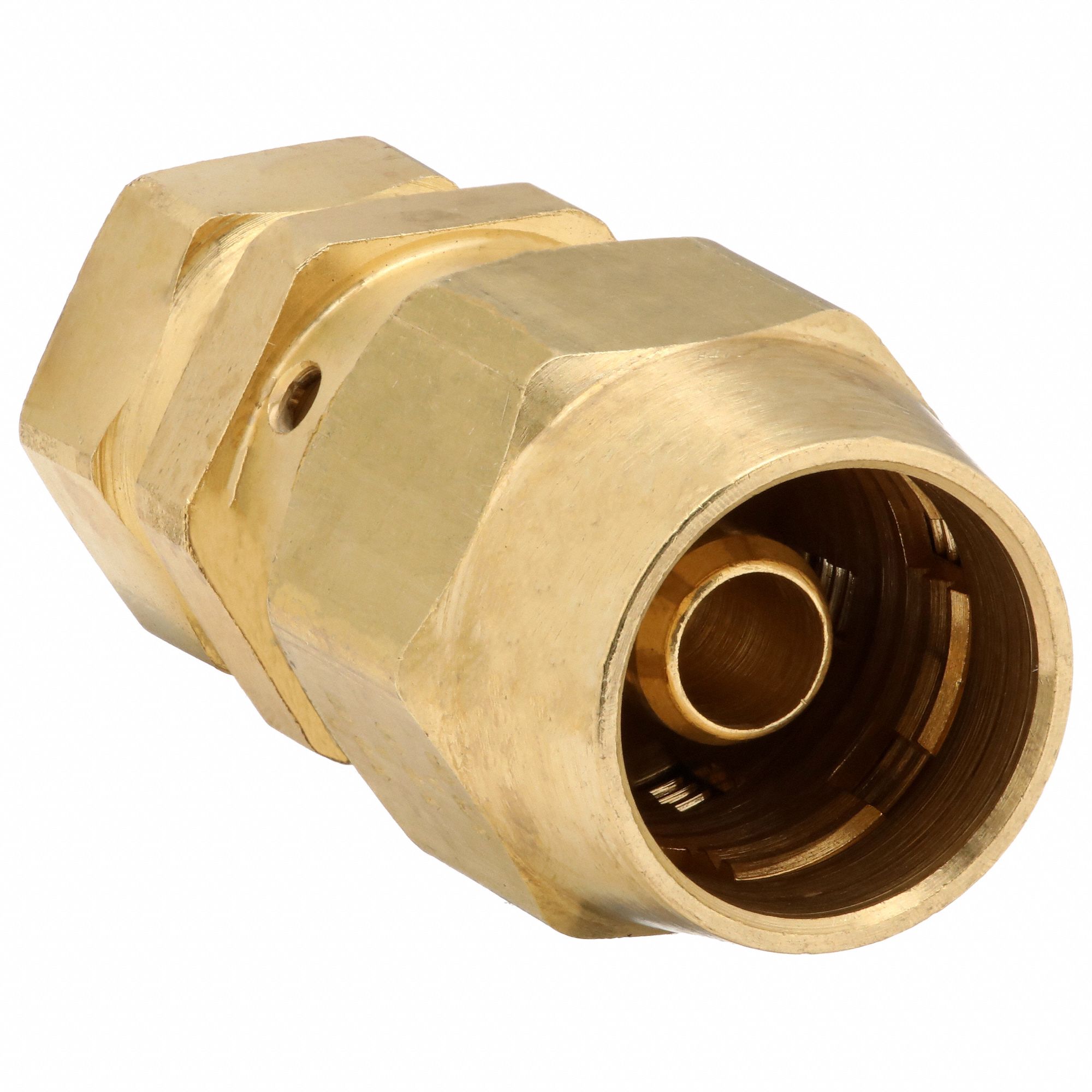 Compression Fitting Adapter: 1/2 in OD x 7/8 in Pipe Fitting Size, Compression x FBSPP, Brass