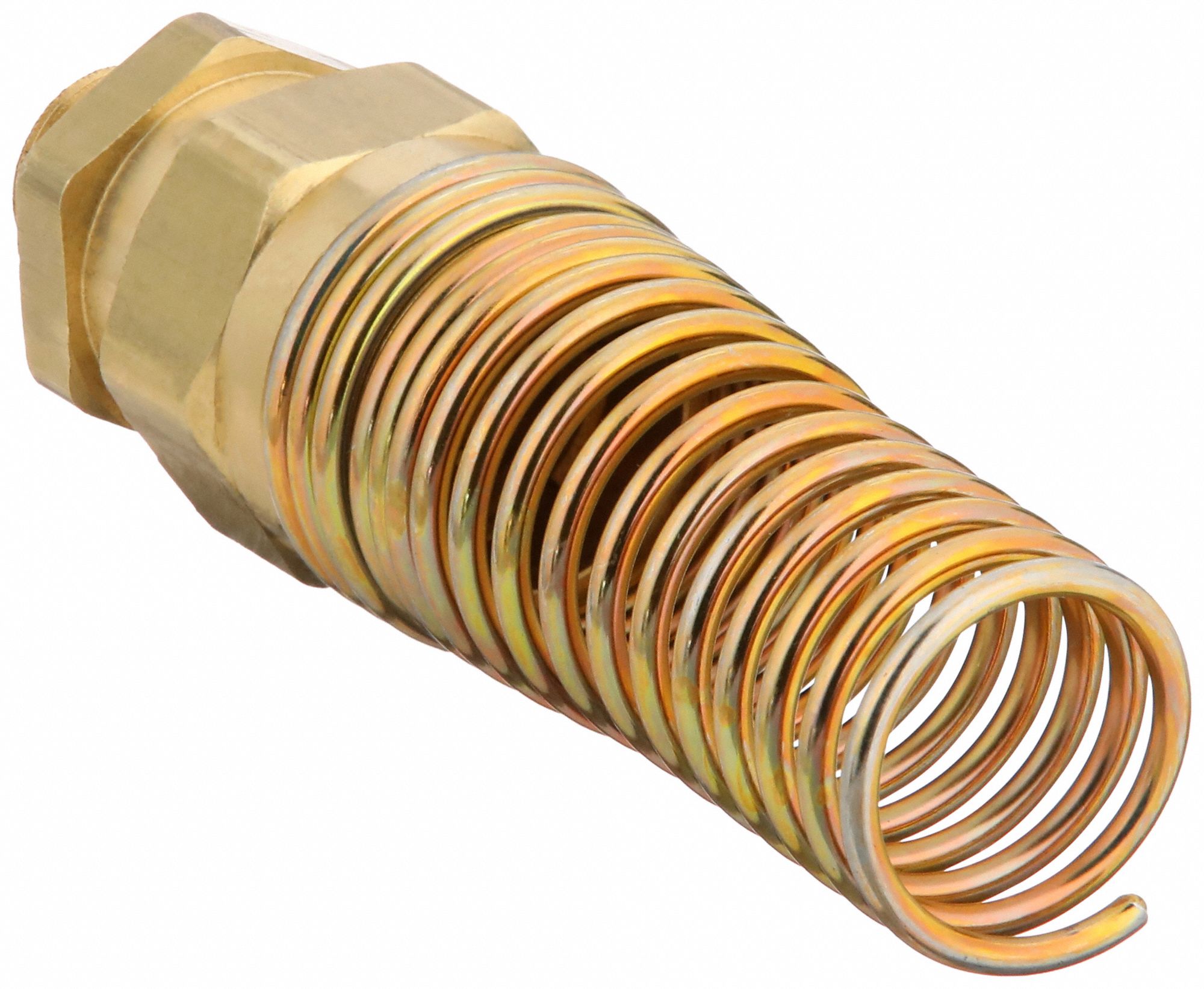 Compression Tee Fitting: 1/2 in OD x 3/8 in Pipe Fitting Size, Compression x MNPT, Brass