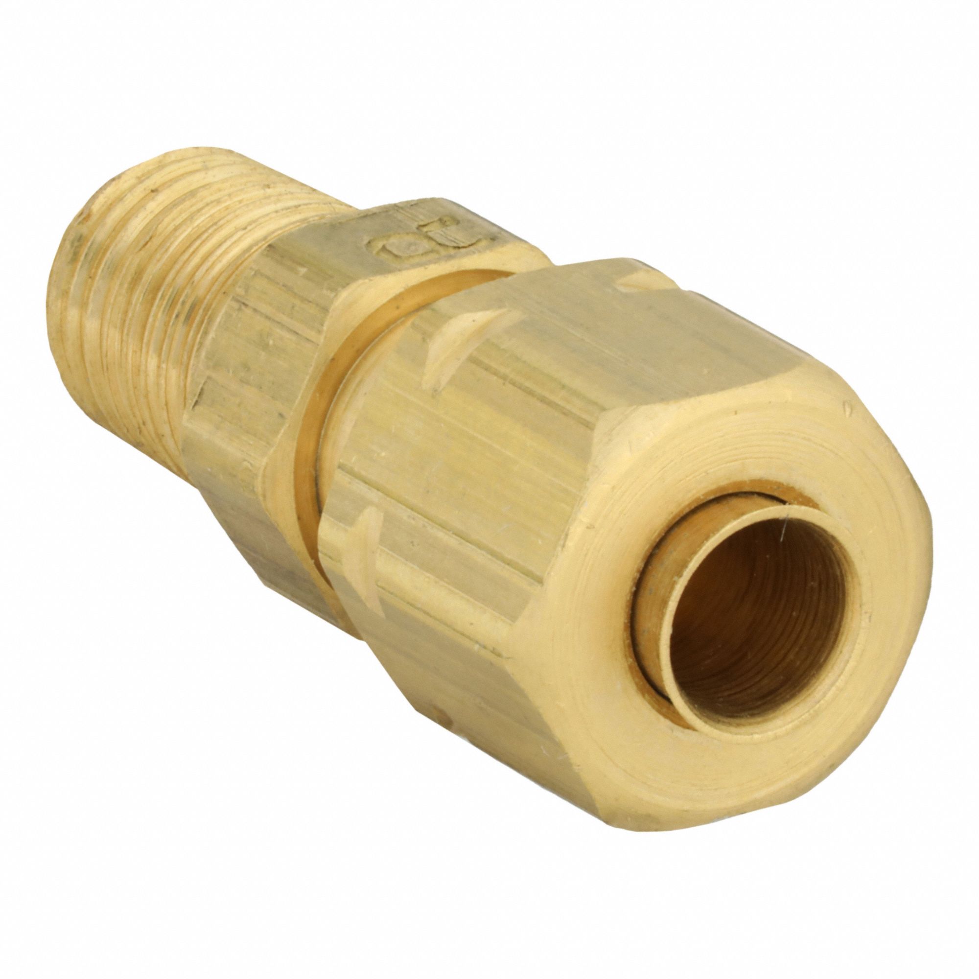 Compression Fitting Adapter: 3/16 in OD x 1/16 in Pipe Fitting Size, Compression x MNPT