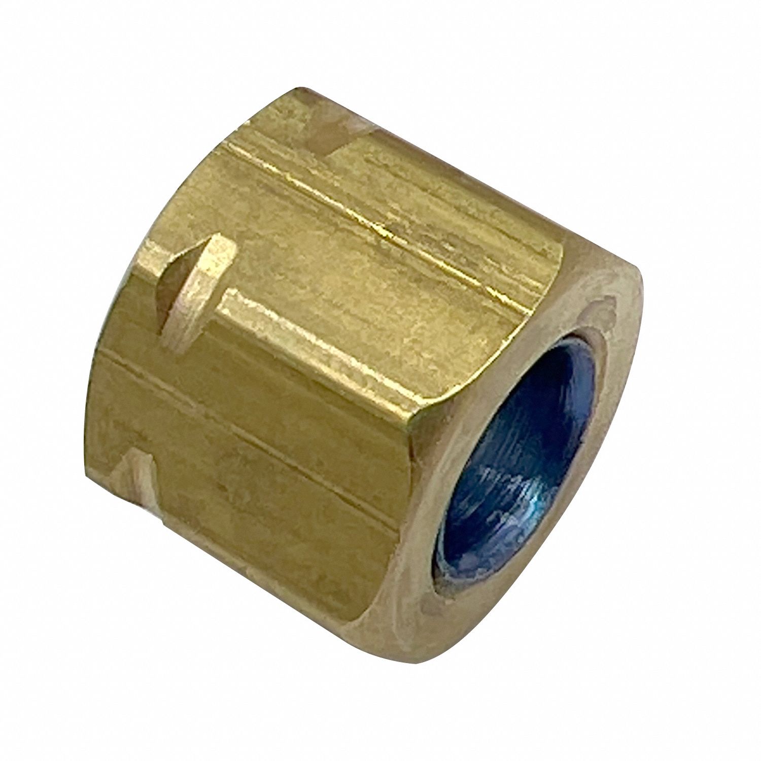Compression Fitting Sleeve: 3/8 in OD Fitting Size, Compression, Brass, 7/16 in Overall Lg