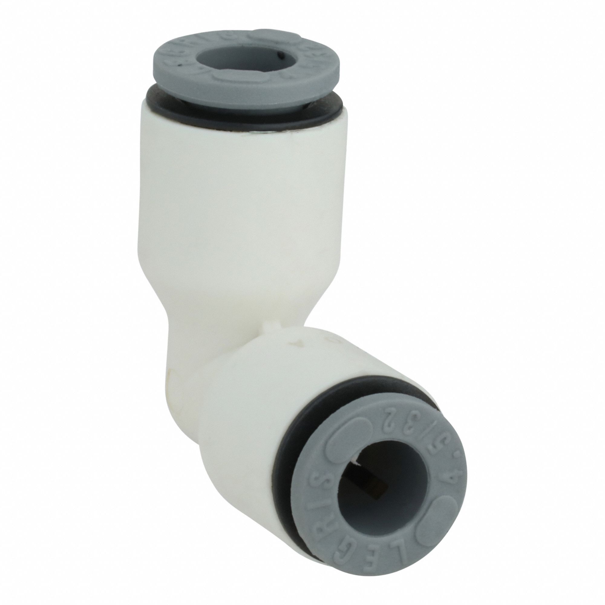 Push-Fit Elbow Fitting: 90° Elbow, 5/32 in OD 5/32 in OD Size, Polymer