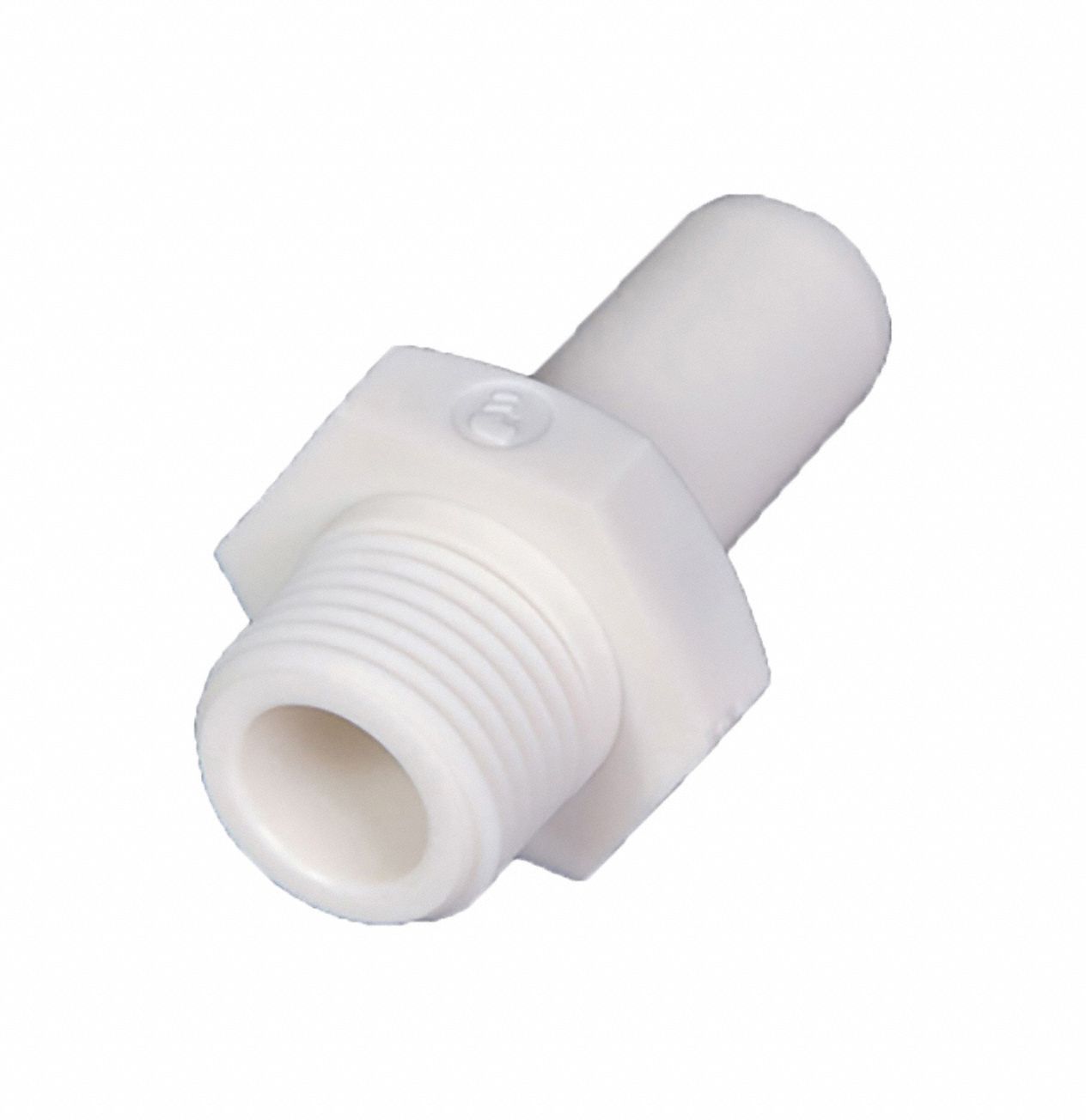 Polymer, Tube Stem x MNPT, Fractional Plastic PushtoConnect Fitting