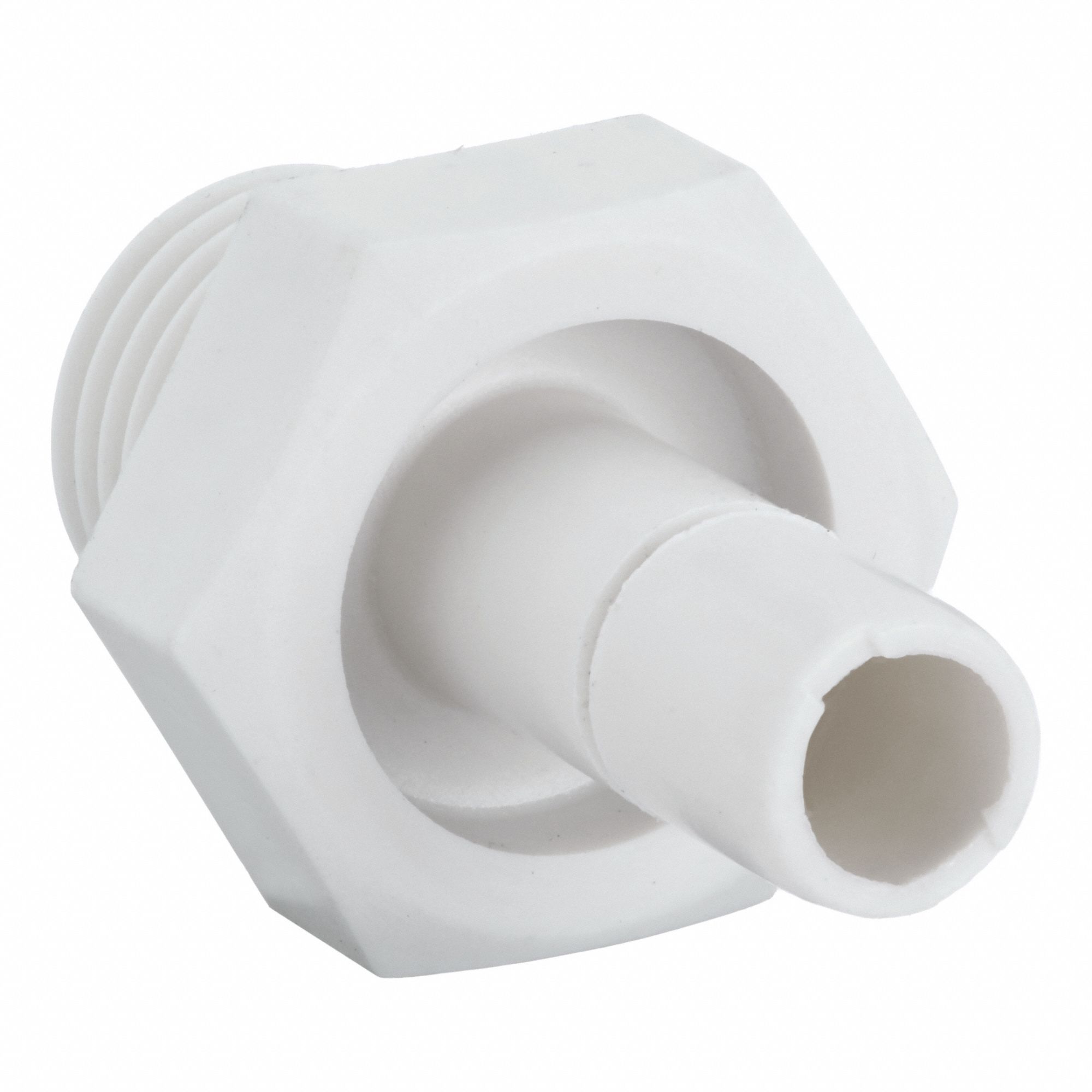 Push-Fit Adapter Fitting: Straight, 10 mm OD 1/8 in Pipe Size, Tube Stem x MBSPT, Polymer