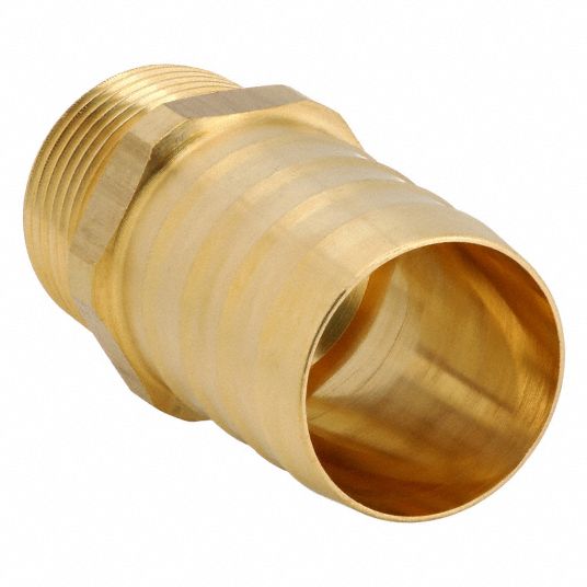 Brass, BSPT x Barbed, Metric Brass Pipe Fitting - 791DE5