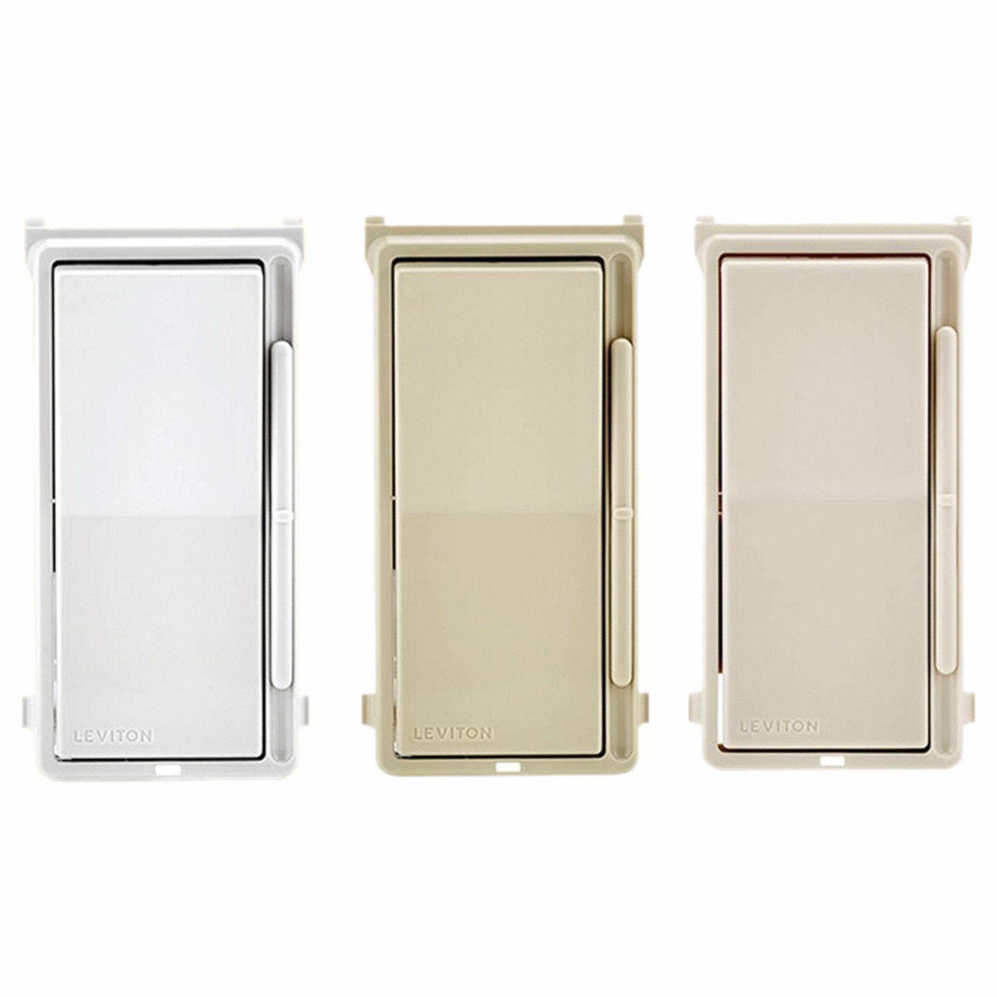 Lighting Dimmer: Fluorescent/Incandescent/LED, 1-Pole, 3-Way, 120V AC, Decora Slide