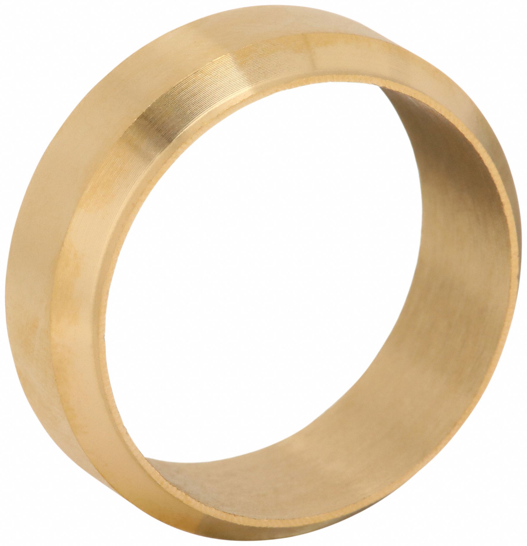 Compression Fitting Sleeve: 28 mm OD Fitting Size, Compression, Brass, 28 mm Overall Lg
