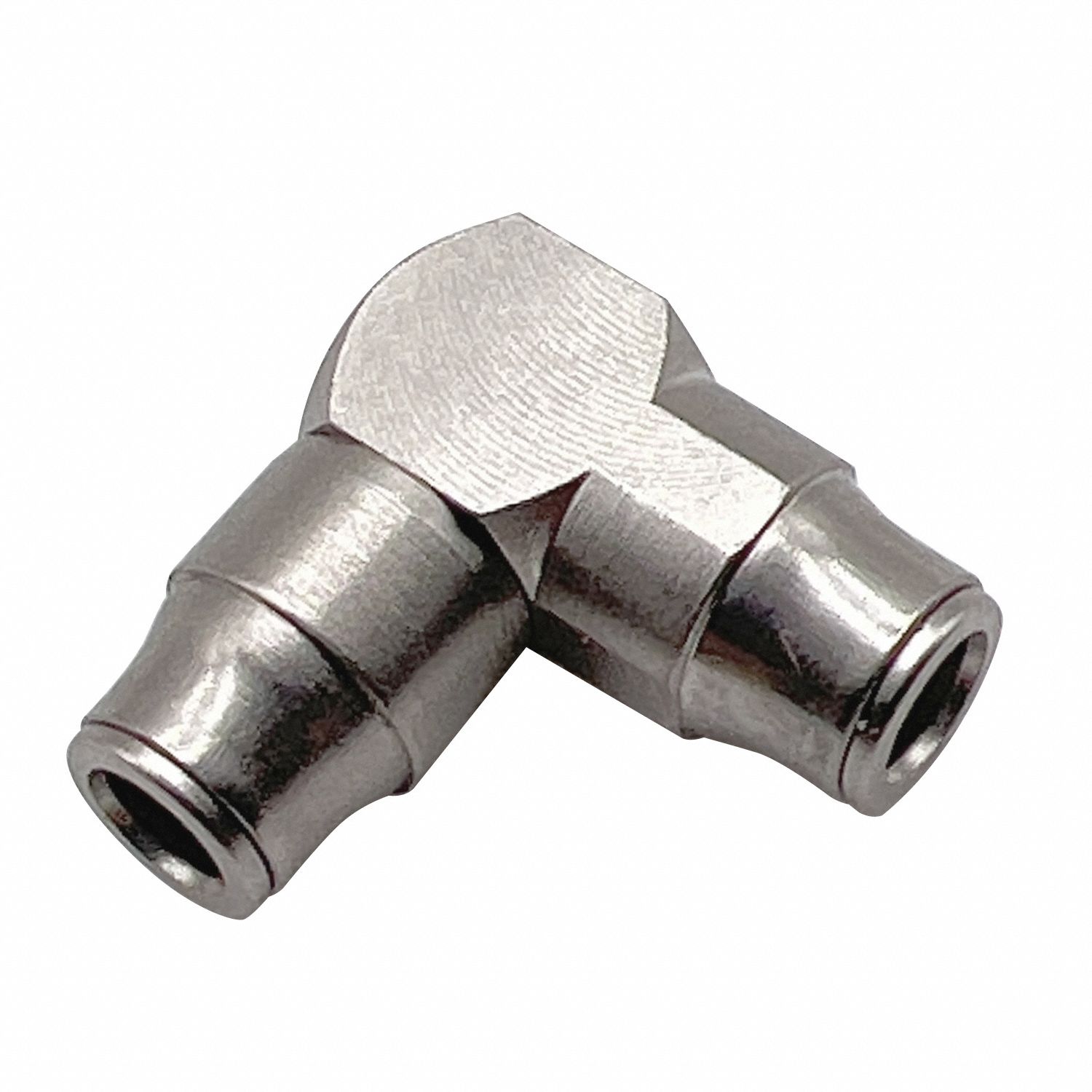 Push-Fit Elbow Fitting: 3 mm OD x 3 mm OD Size, Push-to-Connect x Push-to-Connect, Brass