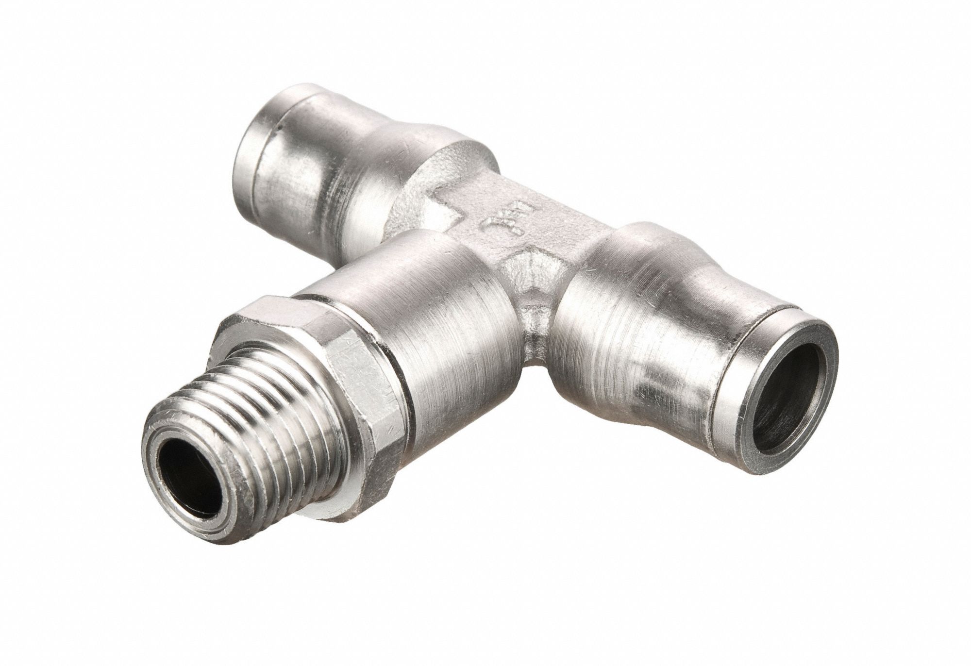 Nickel Plated Brass, For 4 mm x 4 mm Tube OD, Metric All Metal Pushto