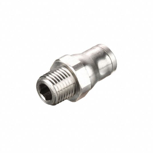 Nickel Plated Brass, Push-to-Connect x MNPT, Fractional All Metal Push-to-Connect  Fitting - 791TC0