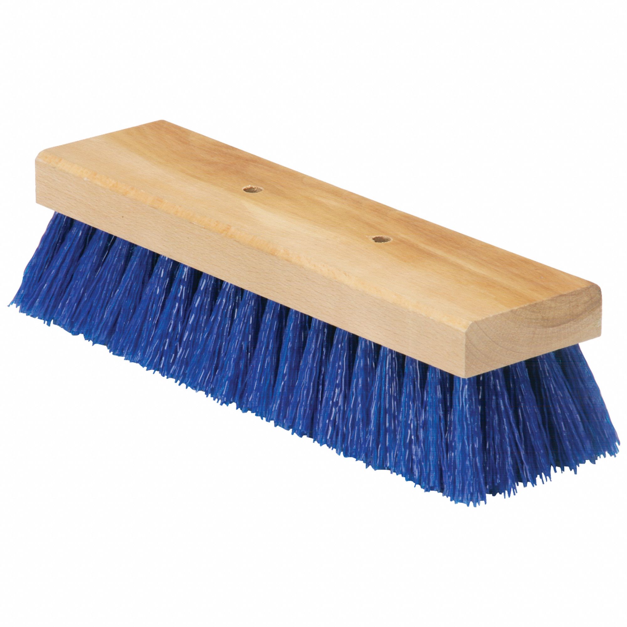 Deck Brush Head: Stiff, Polypropylene, 2 3/4 in Brush Lg, 10 in Head Wd, Blue