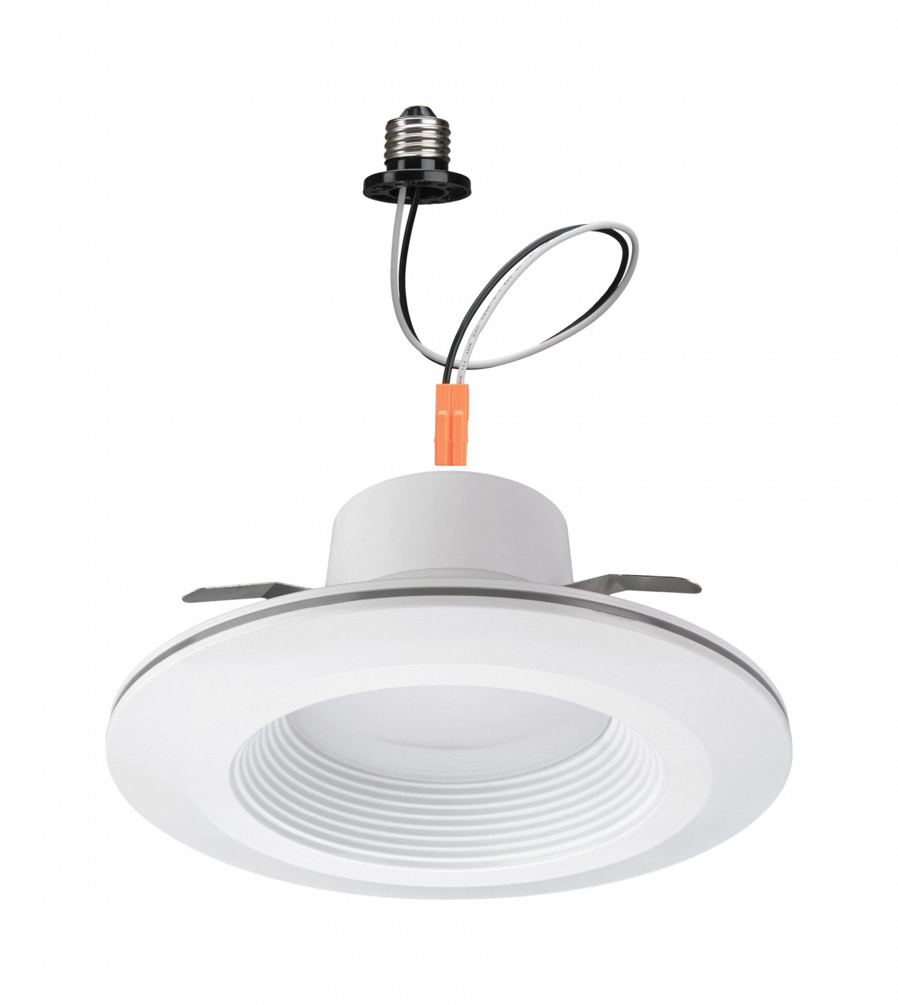 LED Recessed Downlight: 6 in Dia, 670 lm, 2700K/3000K/3500K/4000K/5000K, 11 W, 120V AC, White