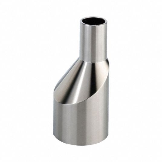 Eccentric Reducer: 316L Stainless Steel, Orbital Weld x Orbital Weld, 1/2  in x 1 in Tube OD, 32 RA