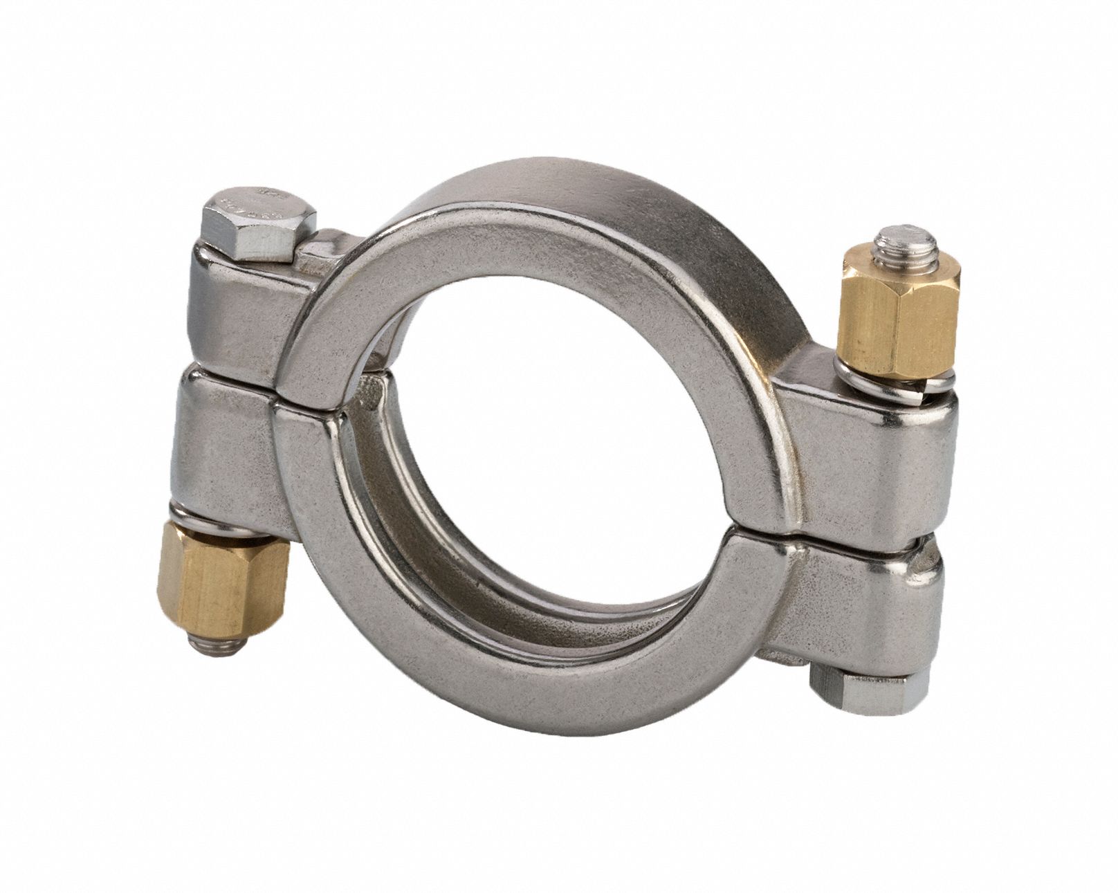 Sanitary Fitting Clamp: Threaded, Stainless Steel, Clamp
