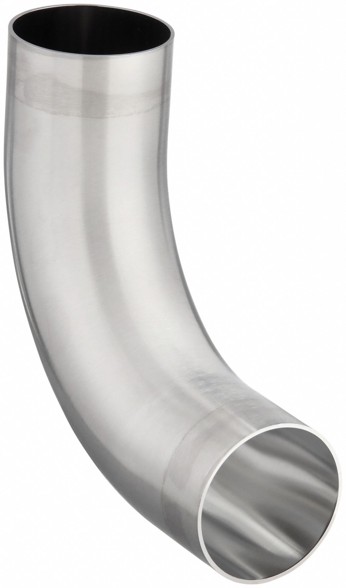 Sanitary Fitting Elbow: 90° Elbow, 2 1/2 in OD x 2 1/2 in OD Size, Weld, 316L Stainless Steel