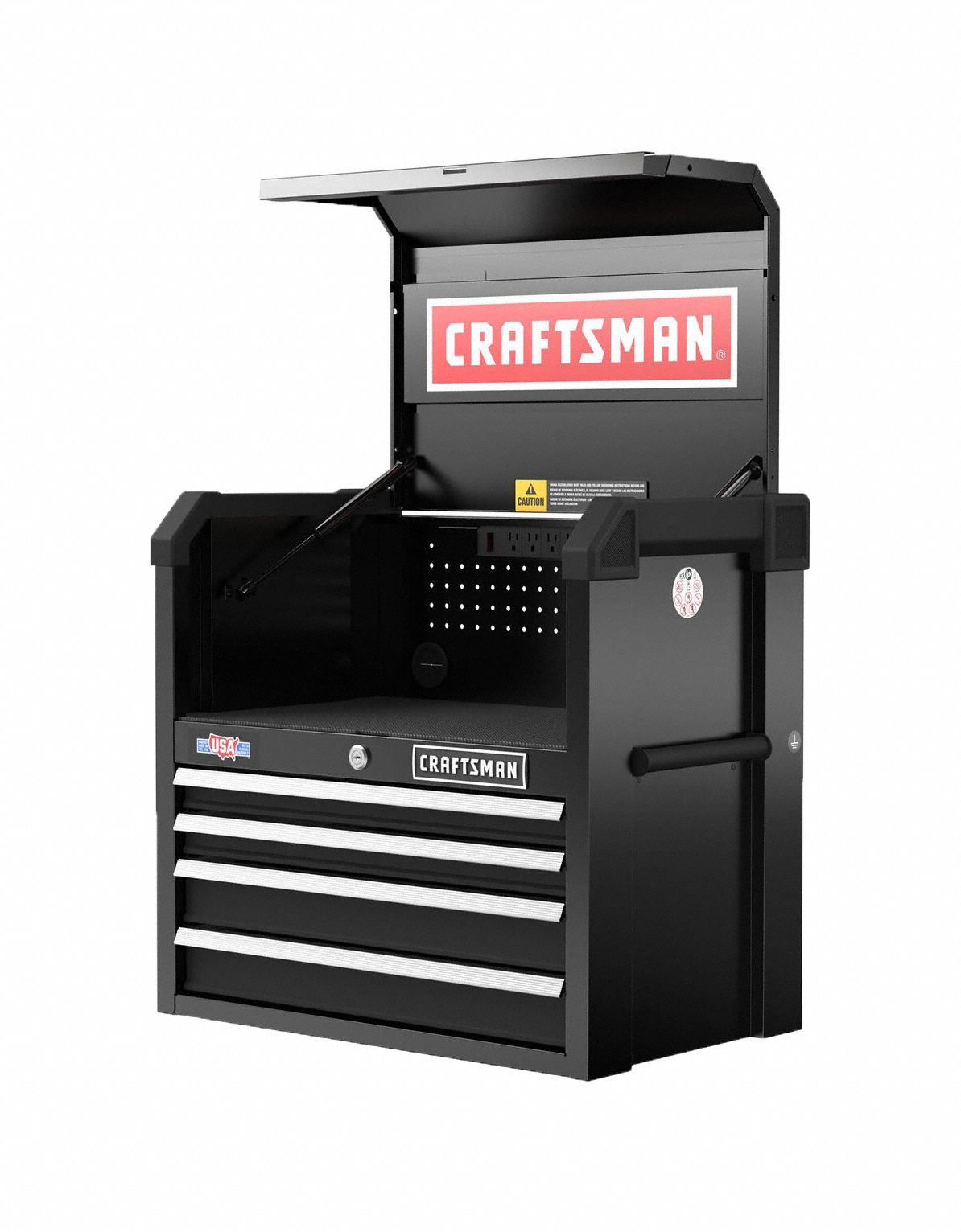 CRAFTSMAN, Gloss Black, 26” W x 16” D x 24.5” H, Chest - 792R97 ...