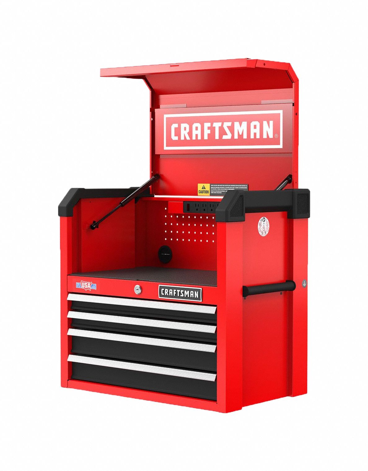 CHEST,4 DRAWERS,16 X 24 1/2 X 26 IN,RED