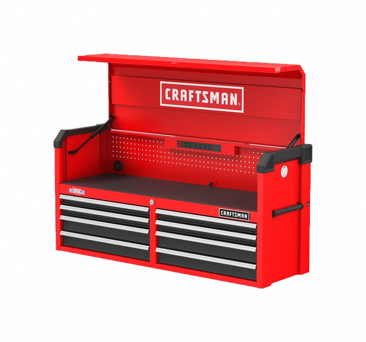 CHEST,8 DRAWERS,16 X 24 1/2 X 52 IN,RED
