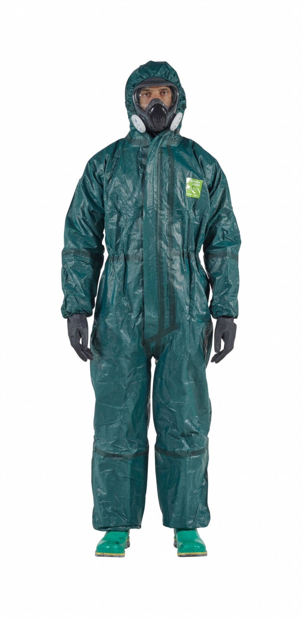 COVERALLS,GREEN,SZ 3XL,TAPED/WELDED