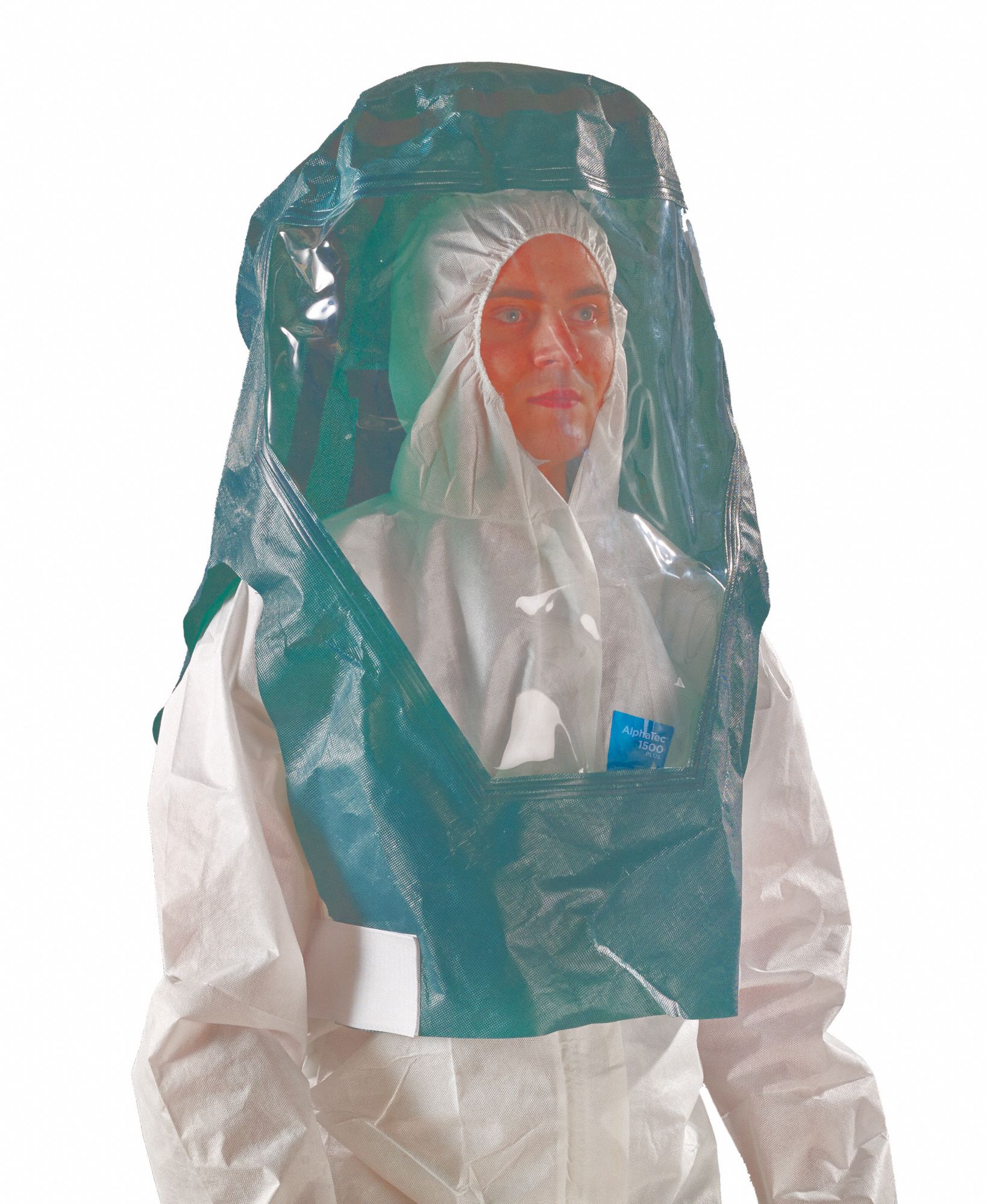 ALPHATEC, Green, AlphaTec(R) 4000 Cape with Hood Visor Ultrasonically