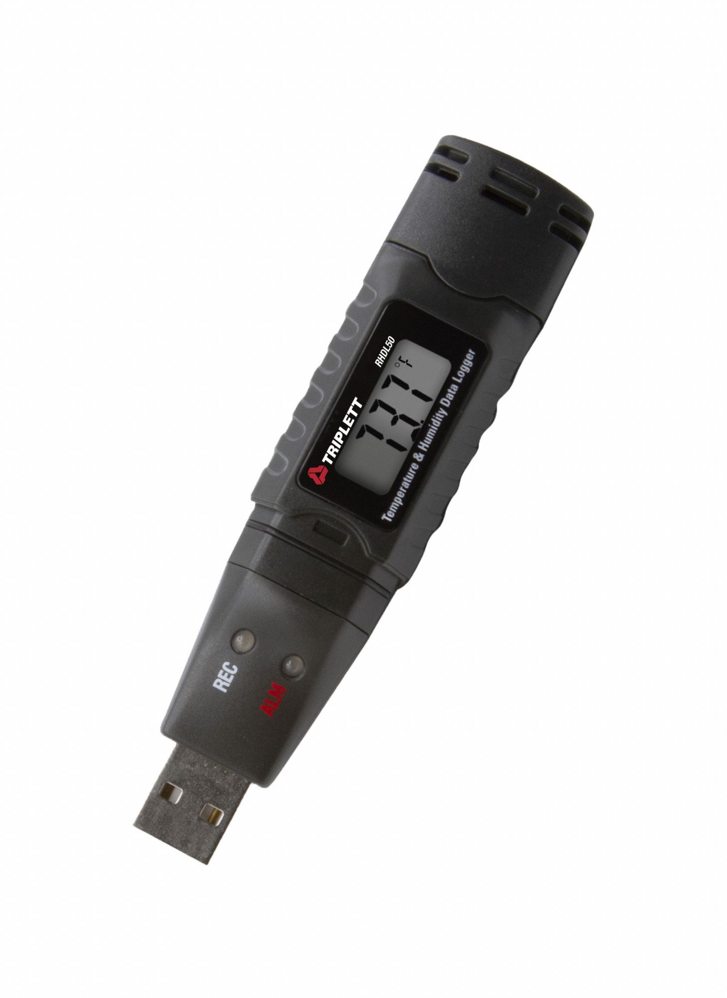 Temp Data Logger, USB, 1" D, 5.1" H, 1.2" W