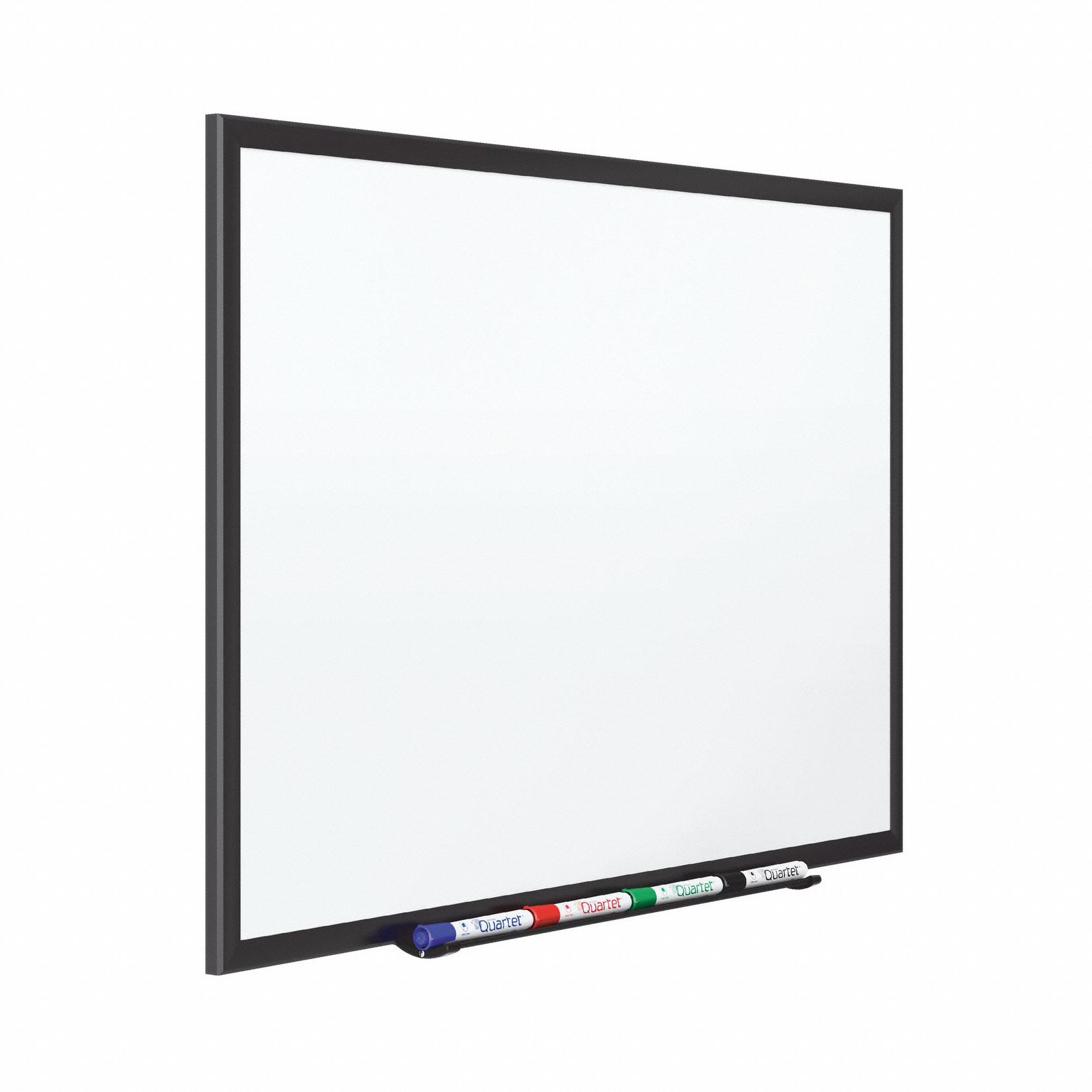 Dry Erase Board: Porcelain, Framed Style, Aluminum Frame, 47 7/8 in Overall Ht, White