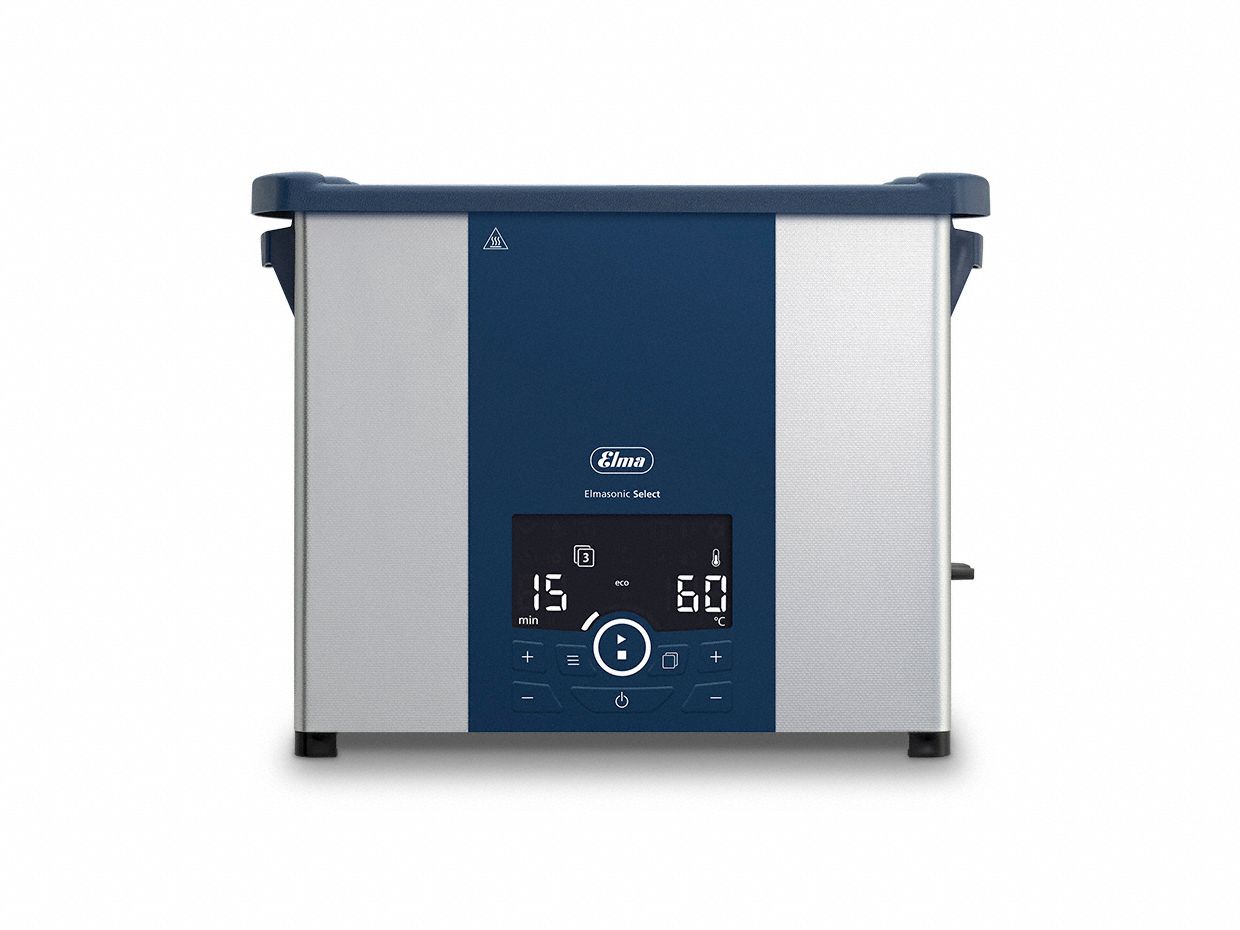 Ultrasonic Cleaner: 1.5 gal Tank Capacity, Degas/Dynamic/Eco/Heat/Pulse/Sweep