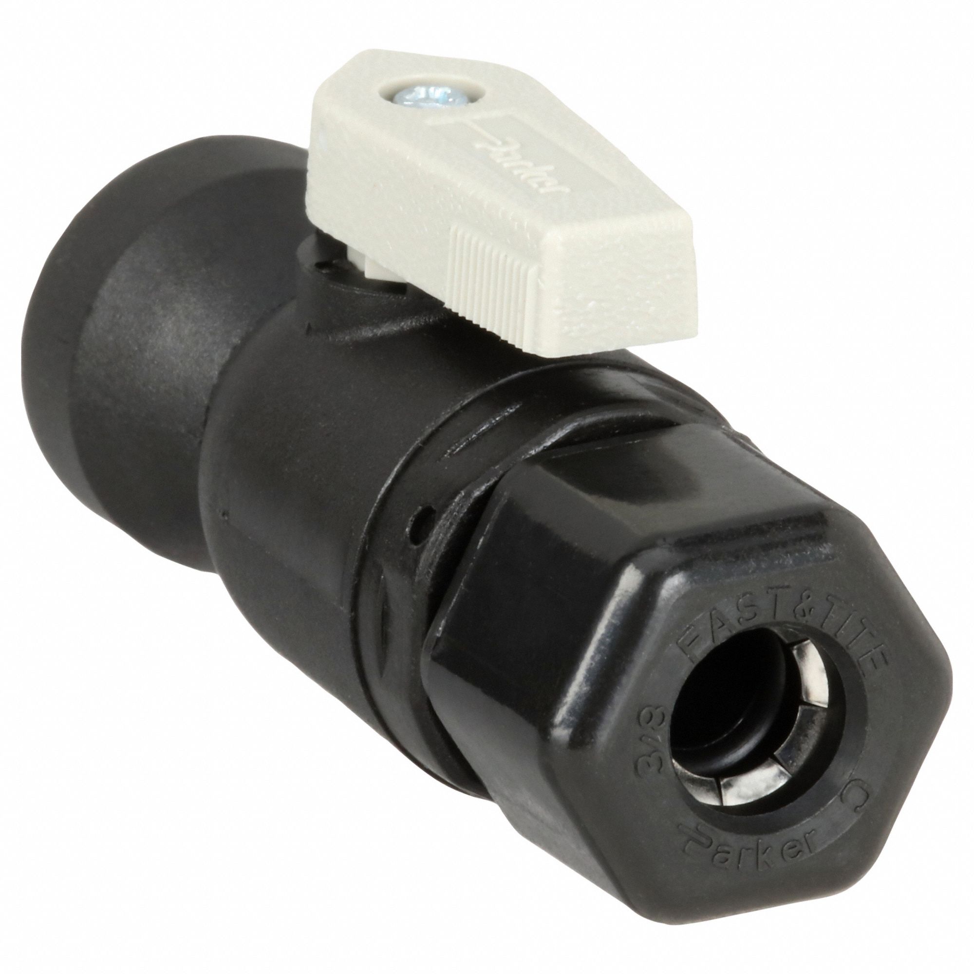 Manual Two-Way Ball Valve: 3/8 in, Polypropylene, Straight, Sweat x FNPT, Full Port Ball Port