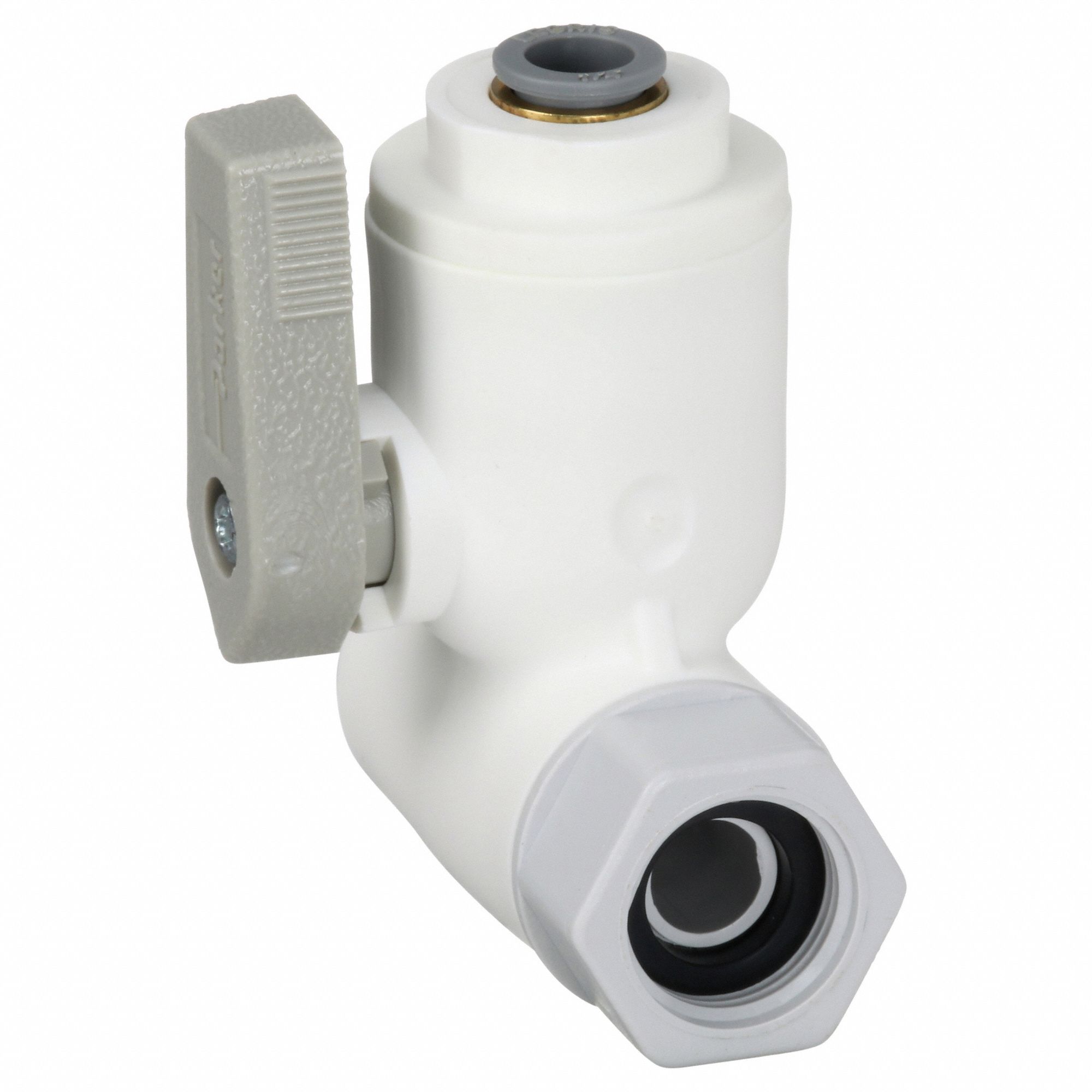 Stop Valve Adapter: Polypropylene, 150 psi Max. Op Pressure
