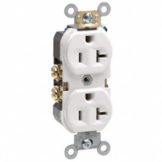 LEVITON, Duplex, White, Receptacle - 792U86|BR20-W - Grainger