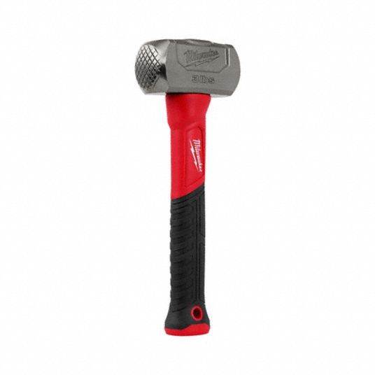 MILWAUKEE Drilling Hammer Fiberglass Handle, 3 lb Head Wt, 2 in Dia