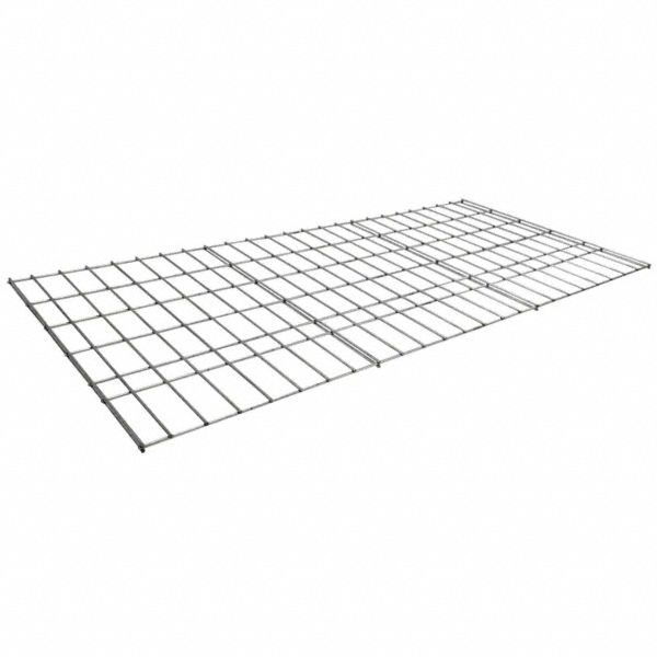 Flat Wire Decking: 48 in x 24 in x 3 5/8 in, 5 ga Decking, Steel, 850 lb Load Capacity