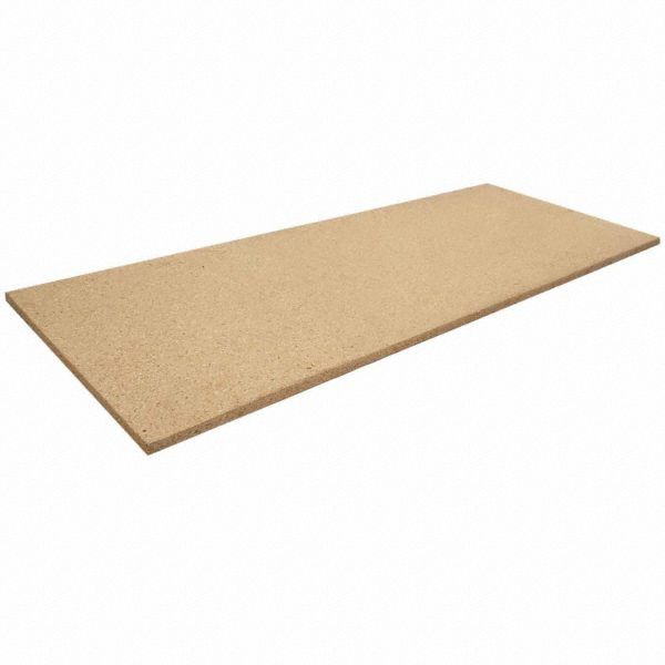 Particle Board: 48 in x 24 in x 3 5/8 in, Wood, 750 lb Load Capacity