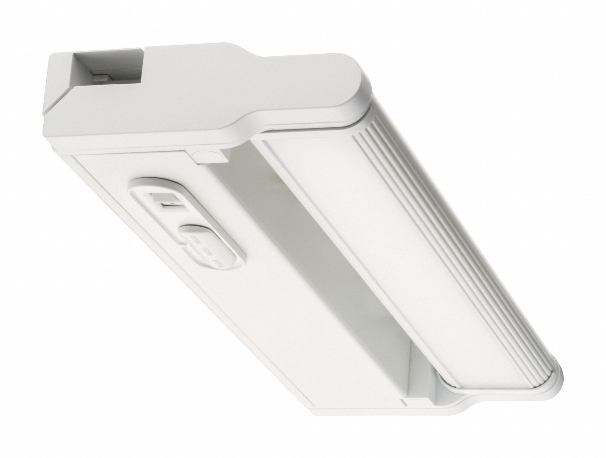 LED Under Cabinet Fixture: 8 in Lg, 291 lm_302 lm_307 lm, 3000K/3500K/4000K, 4.5 W, White, Steel